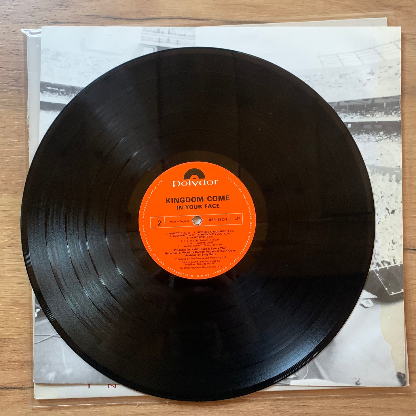 KINGDOM COME – IN YOUR FACE...OG US 1989...VG+/EX