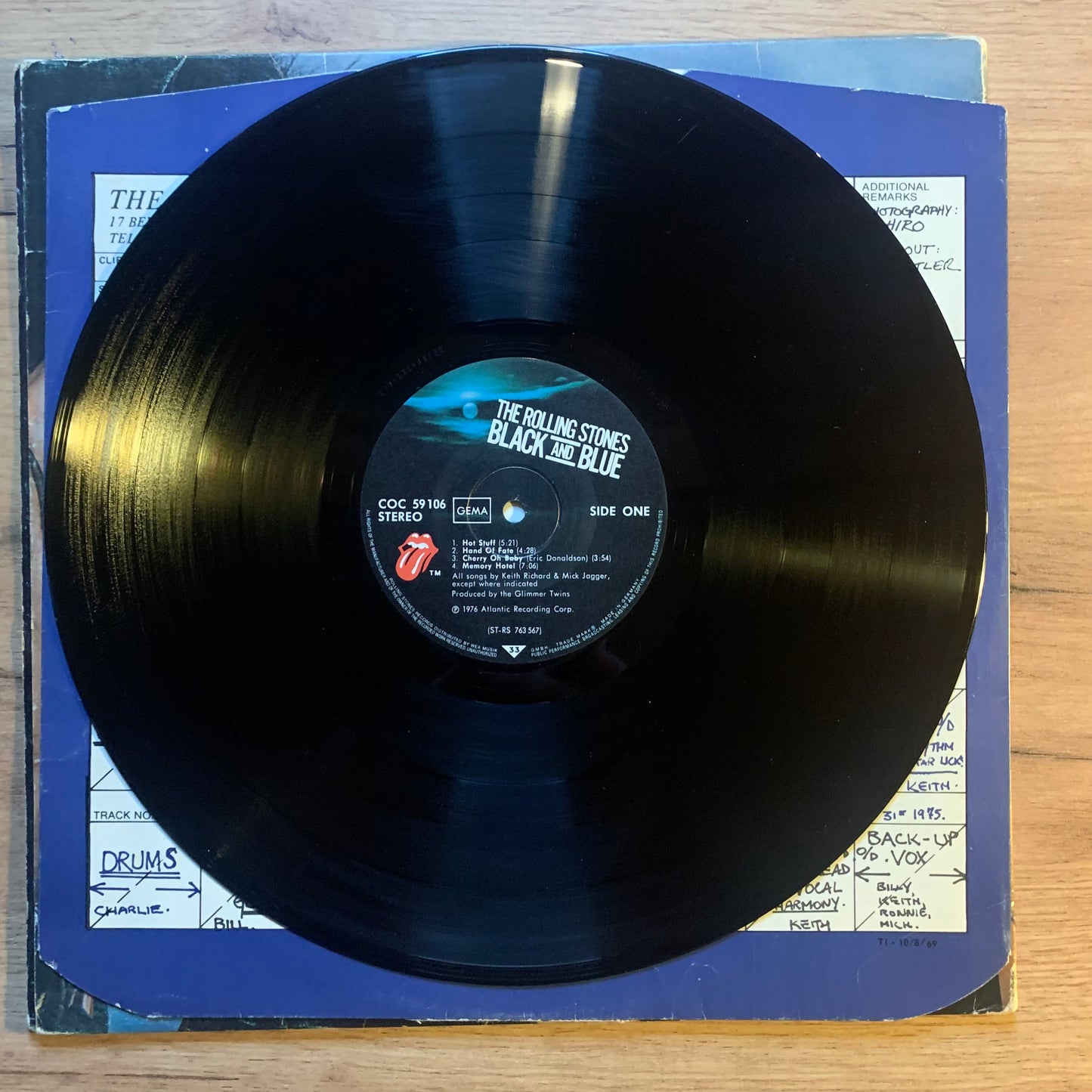 THE ROLLING STONES – BLACK AND BLUE...OG GER 1976...VG+/VG