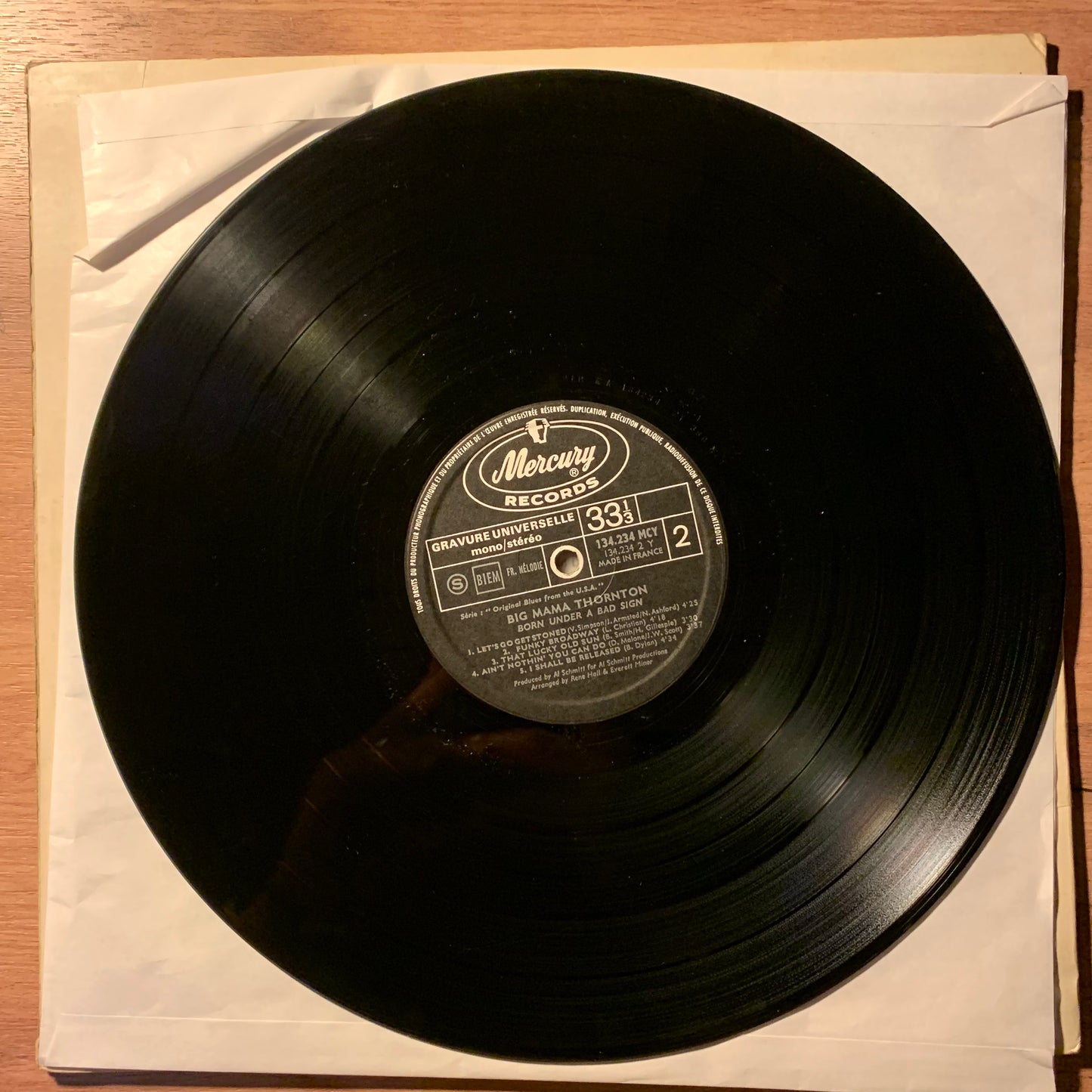 BIG MAMA THORNTON - BORN UNDER...OG FR 1969...VG+/VG+