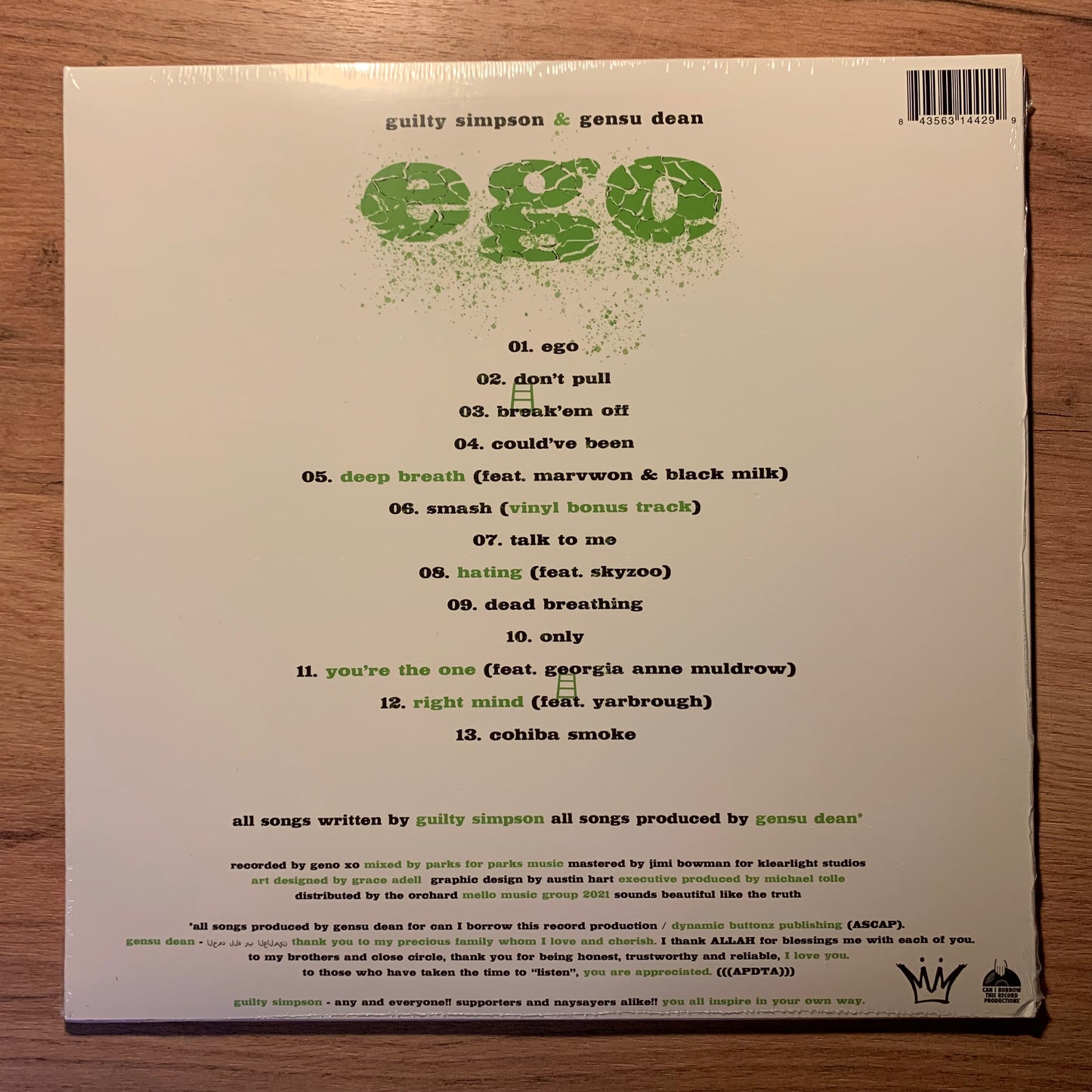 Guilty Simpson & Gensu Dean – Ego...OG US 2022...SEALED