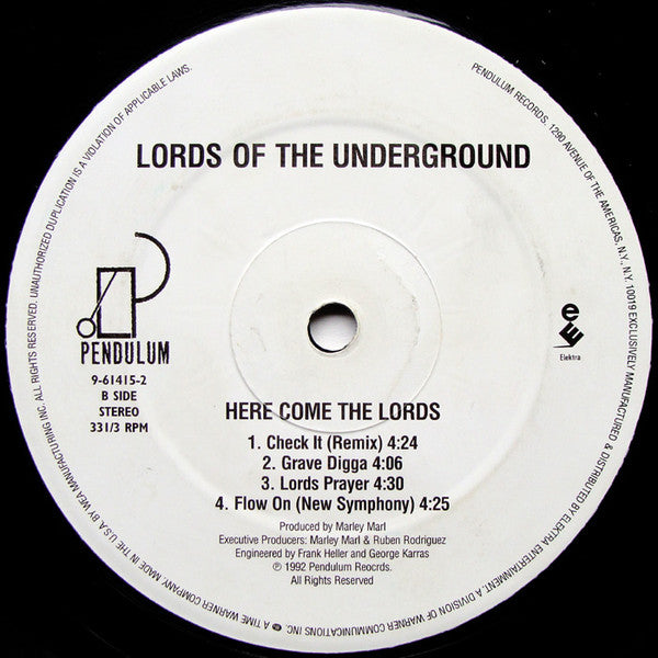 LORDS OF THE UNDERGROUND – HERE COME THE LORDS...UNO UK 2004...VG+/EX