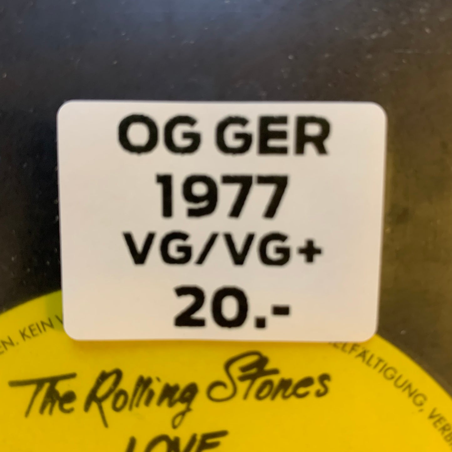 THE ROLLING STONES - LOVE YOU LIVE...OG GER 1977...VG/VG+