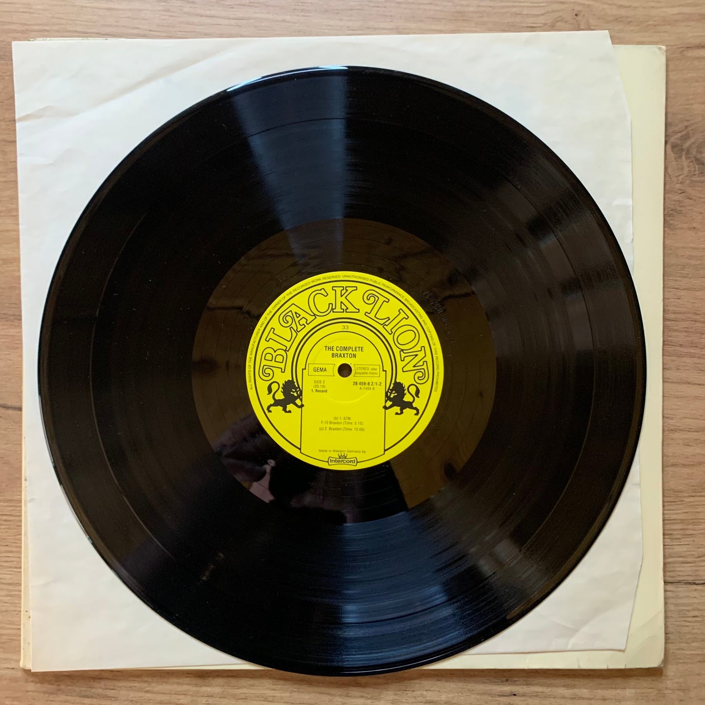 ANTHONY BRAXTON - THE COMPLETE BRAXTON...OG GER 1973...VG+/VG+