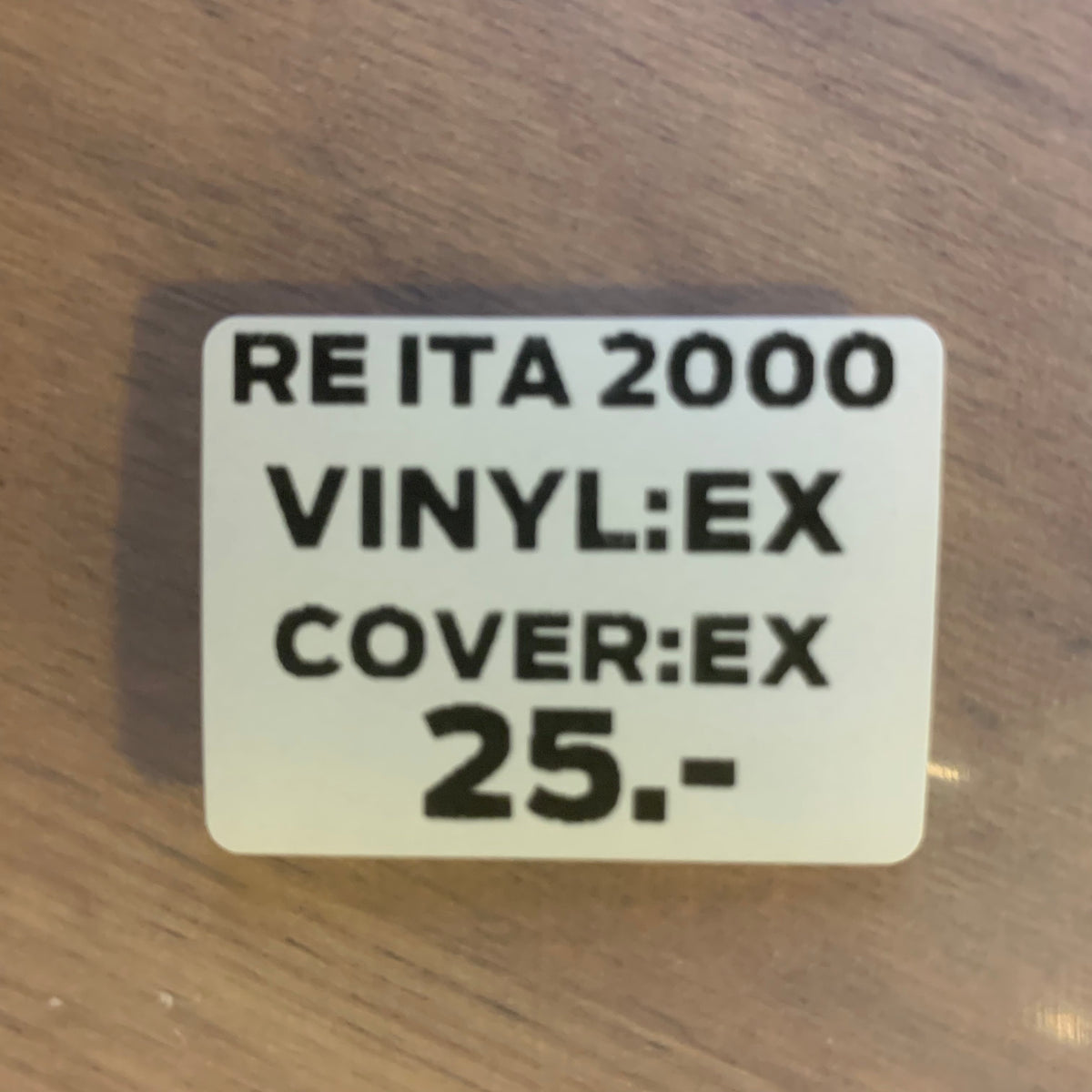 Étiquette RE ITA 2000 EX/EX 25 CHF