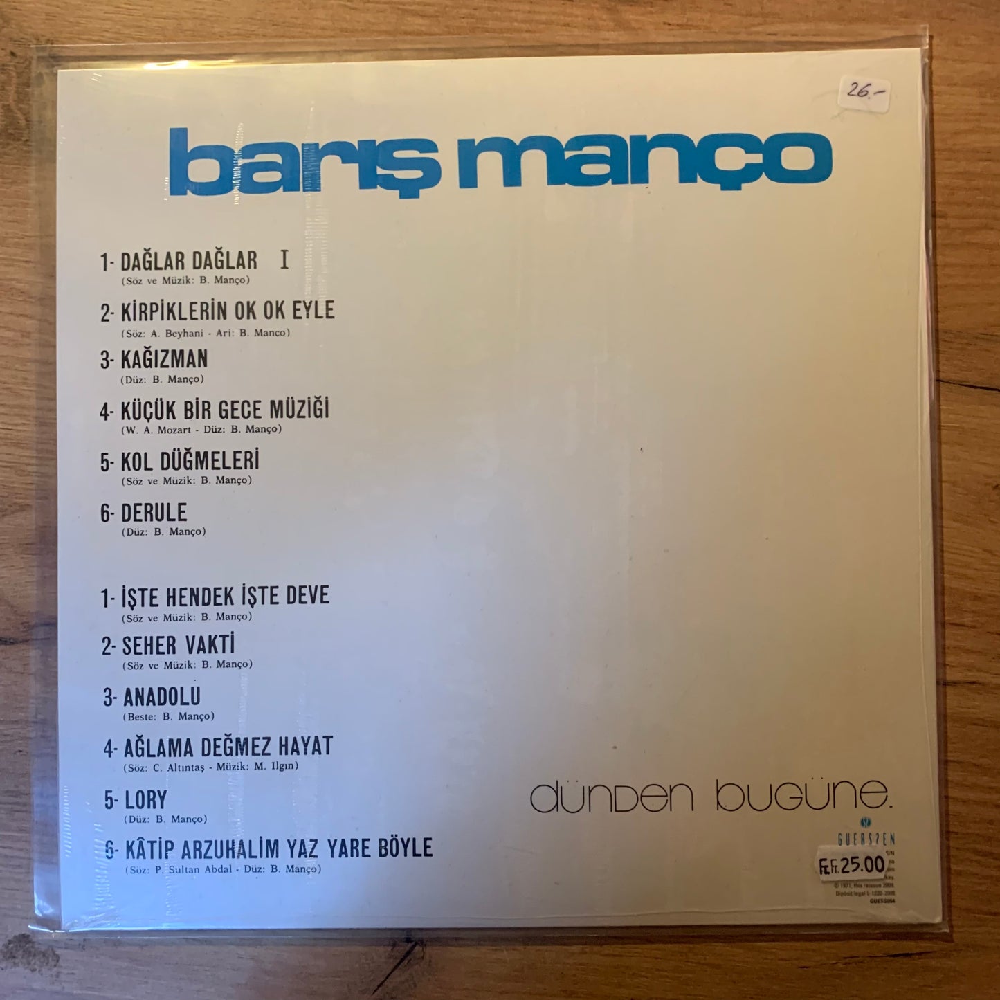 Barış Manço – Dünden Bugüne...RE ESP 2009...SEALED