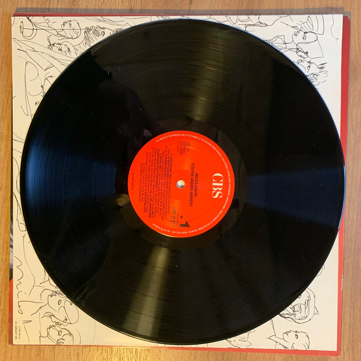 MILES DAVIS - YOU'RE UNDER ARREST...NL 1985...VG+/VG+