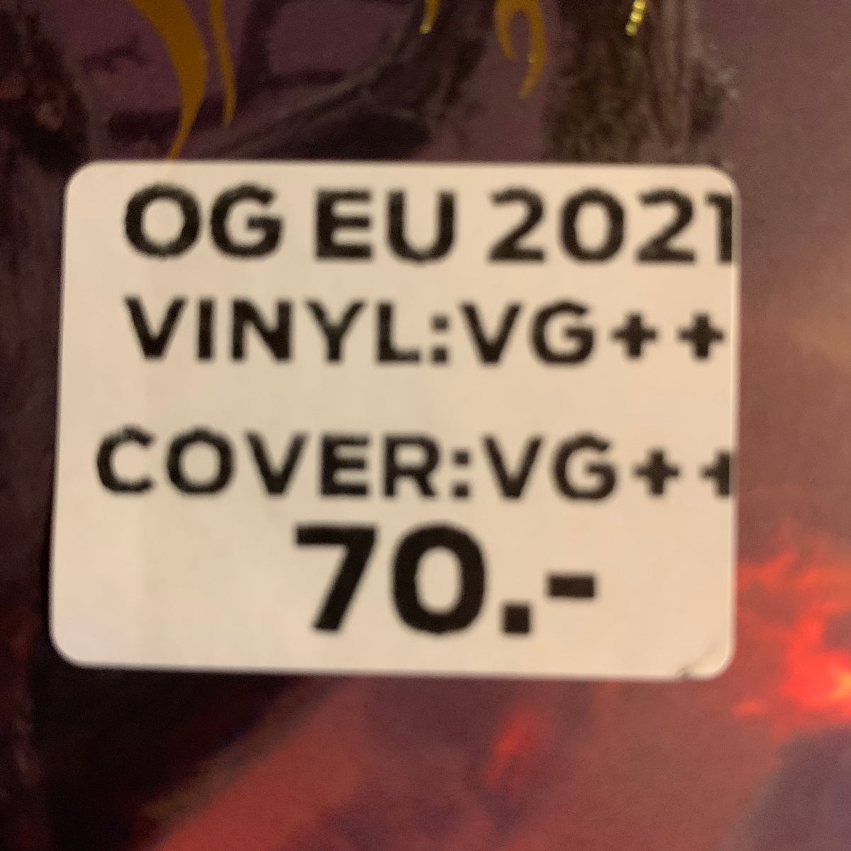 Étiquette OG EU 2021 VG++/VG++ 70 CHF