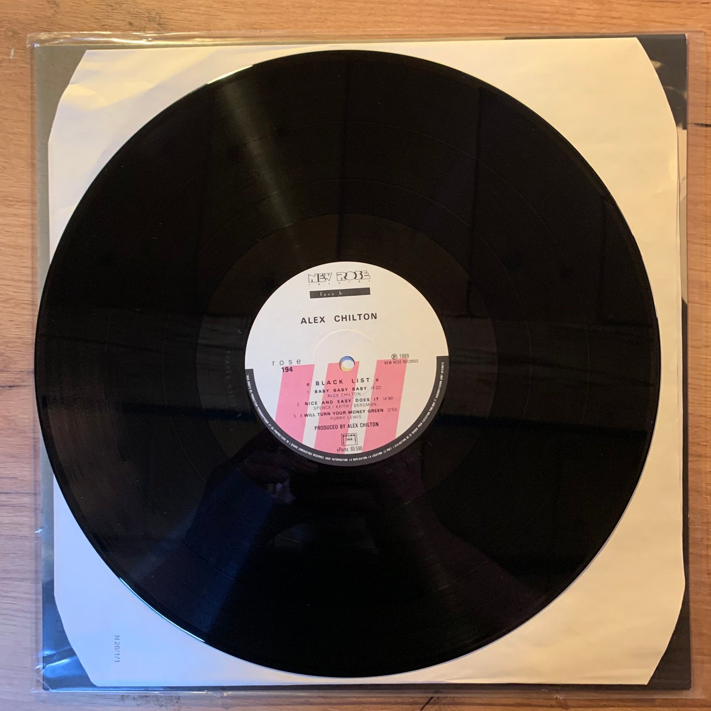 Alex Chilton – Black List...OG FR 1989...VG++/VG++