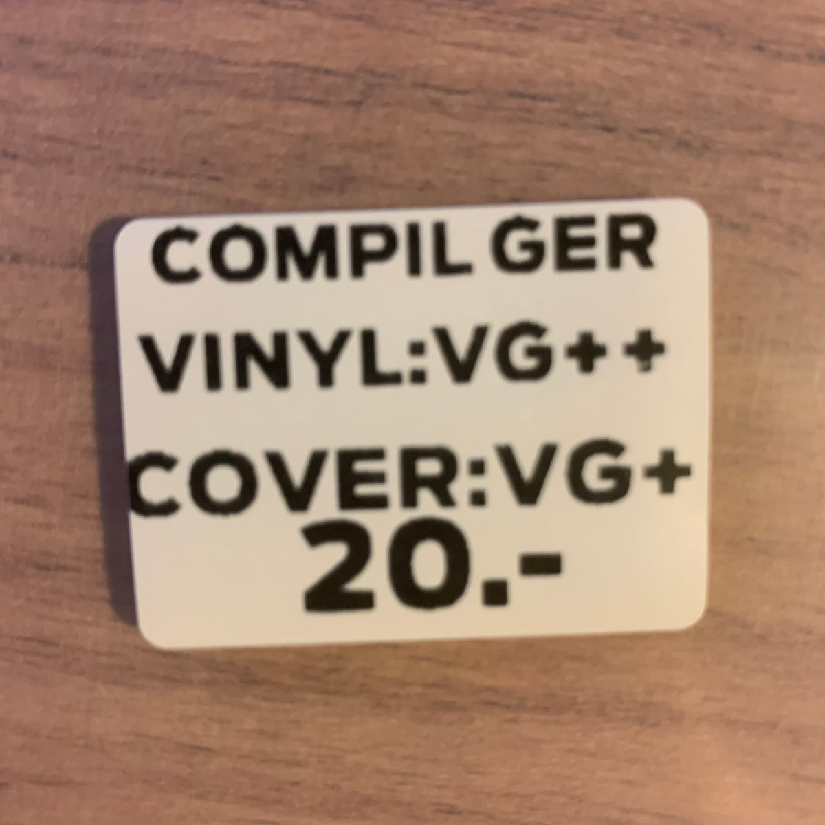 Étiquette COMPIL GER VG++/VG+ 20 CHF