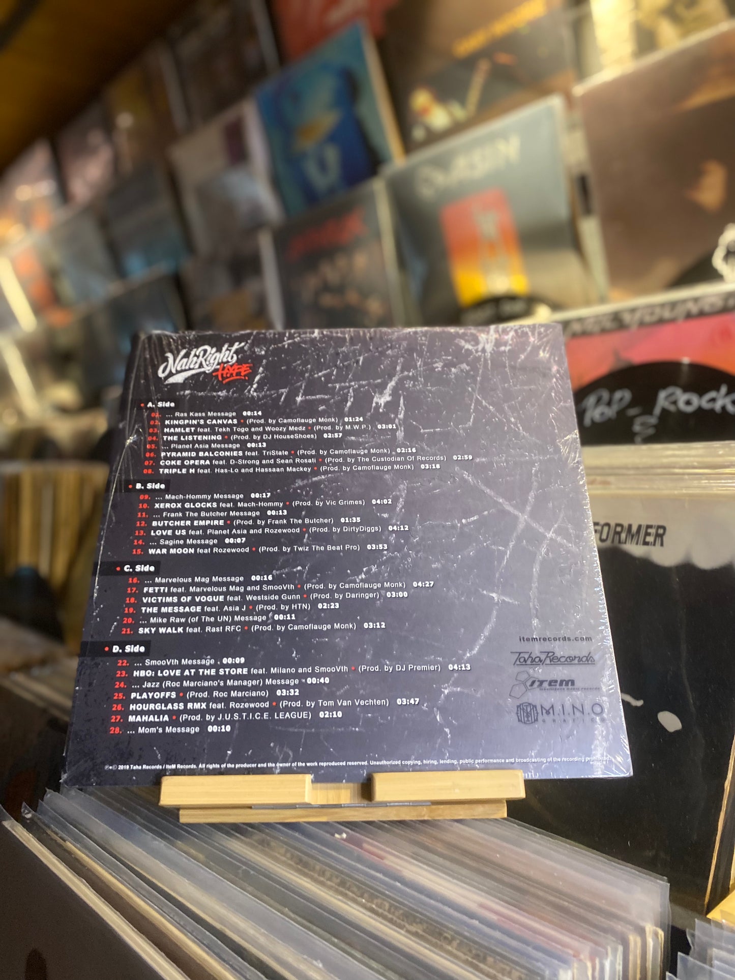 HUS - NAH RIGHT HYPE / DLP LIMITED BLUE VINYL COLOR (BEL 2019)