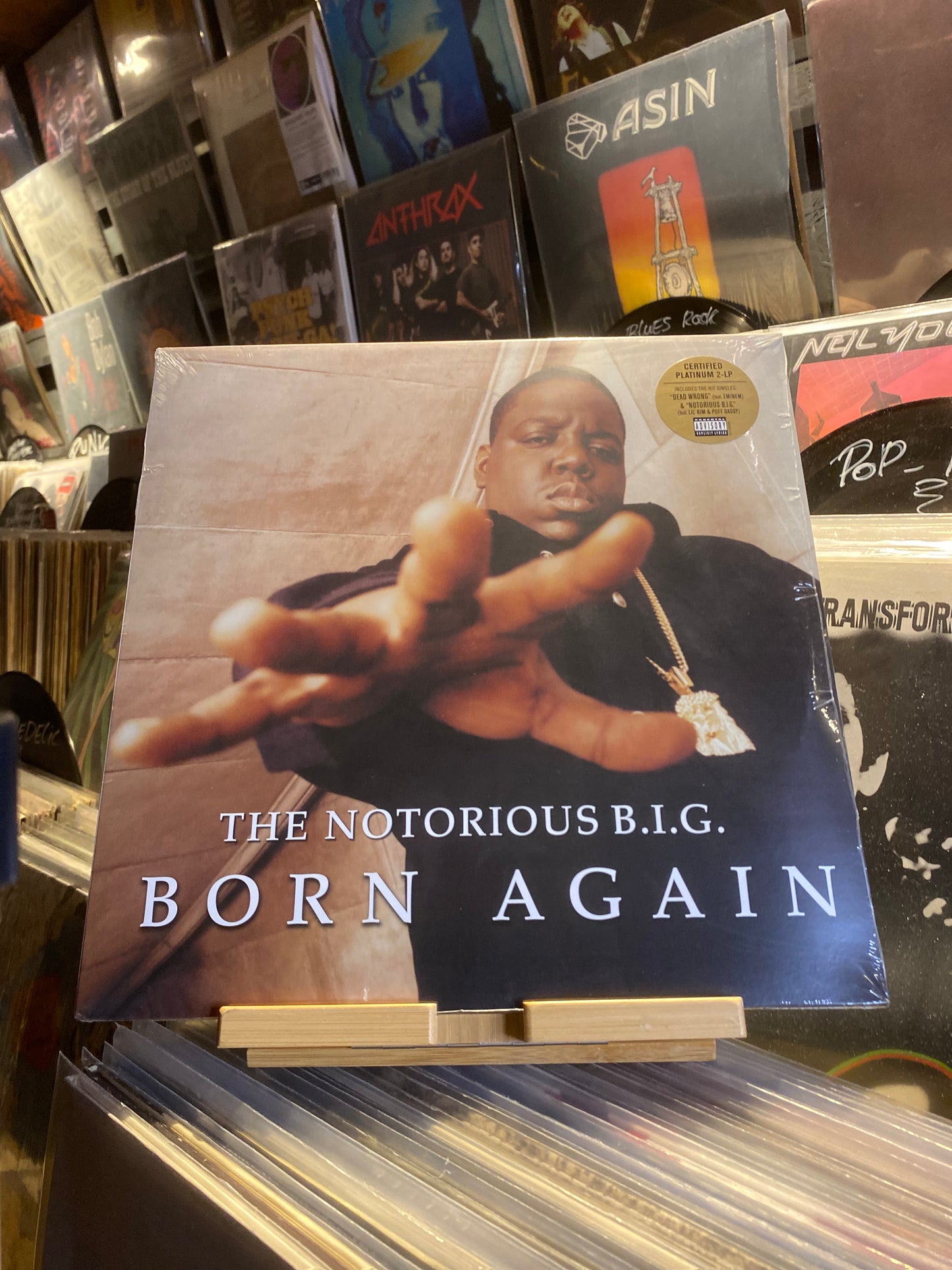 Notorious B.I.G. - Born Again / DLP, limited gold black marble vinyl color (REISSUE EU 2017)
