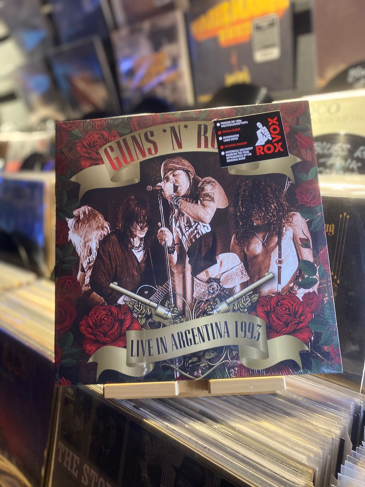 GUNS N' ROSES – LIVE IN ARGENTINA 1993 / 3 x LP Multicoloured Trifold vinyl Color (BOOTLEG UK 2022)