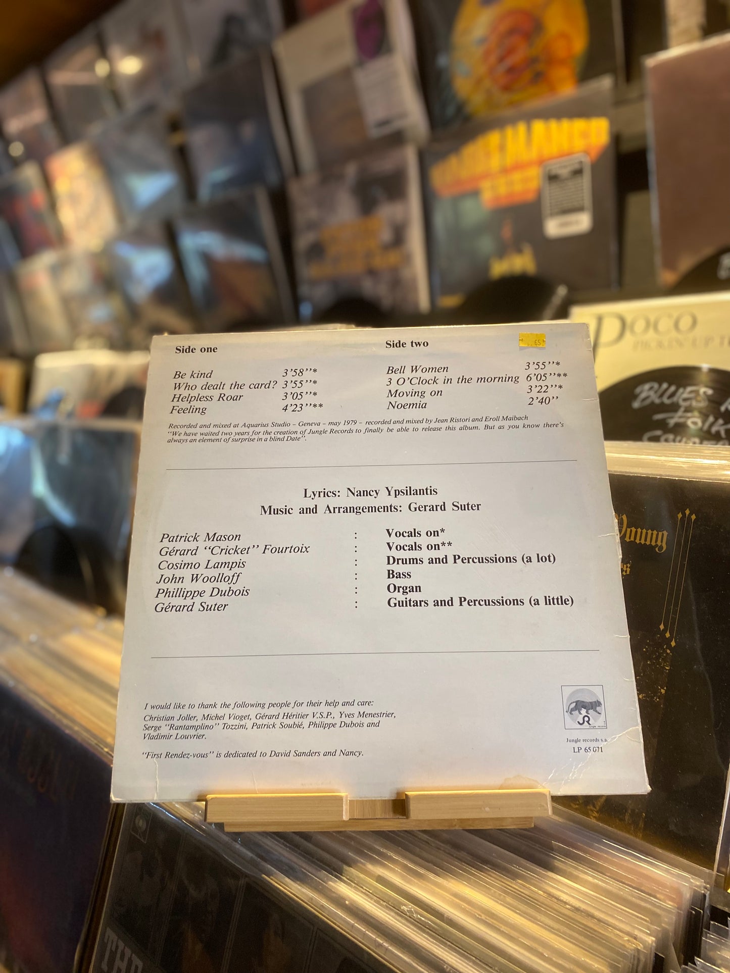 SUTER BLIND DATE – FIRST RENDEZ-VOUS / (OG SWI 1981)