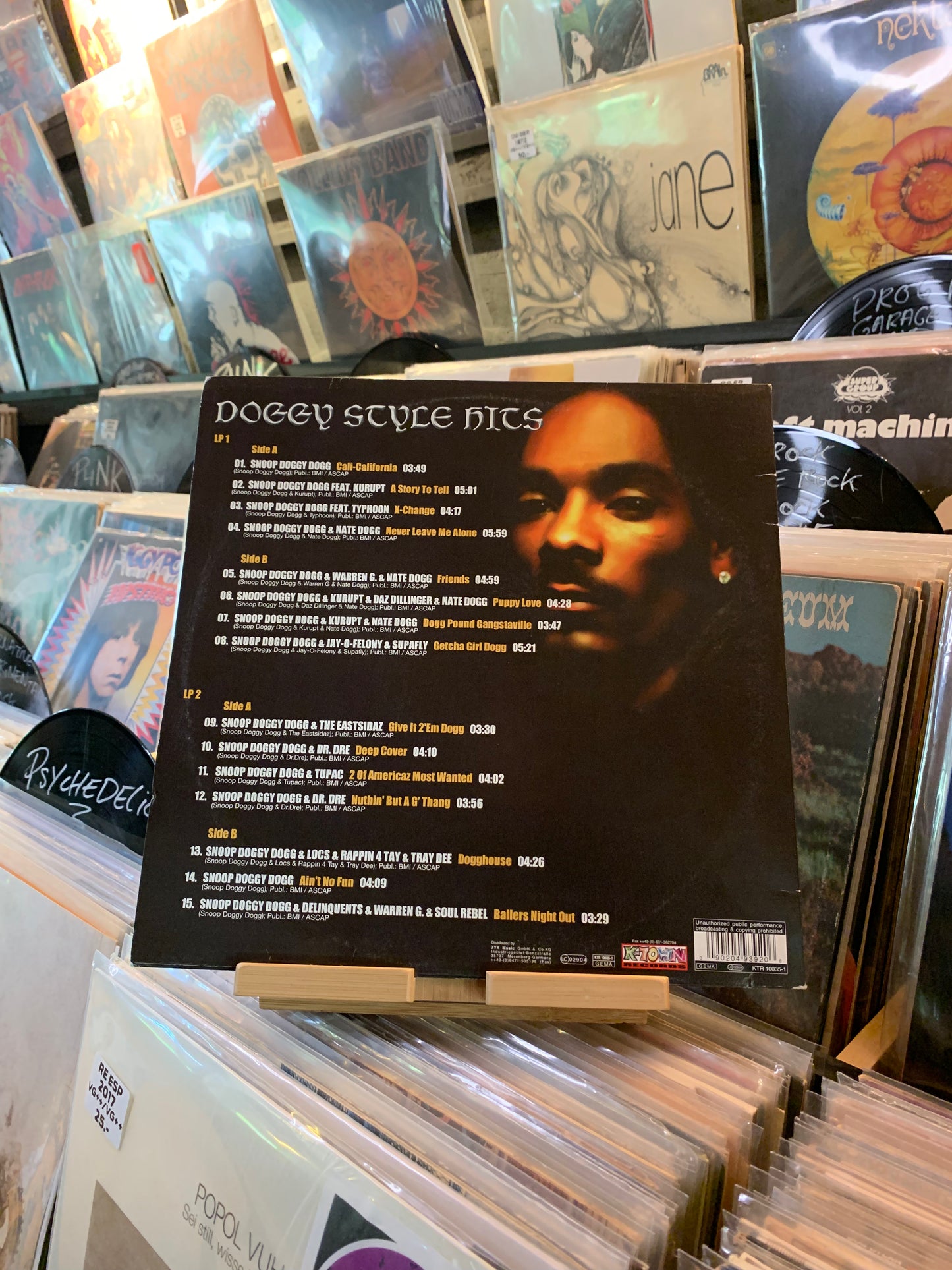SNOOP DOGG - DOGGY STYLE HITS...OG GER...VG++/VG+ DLP