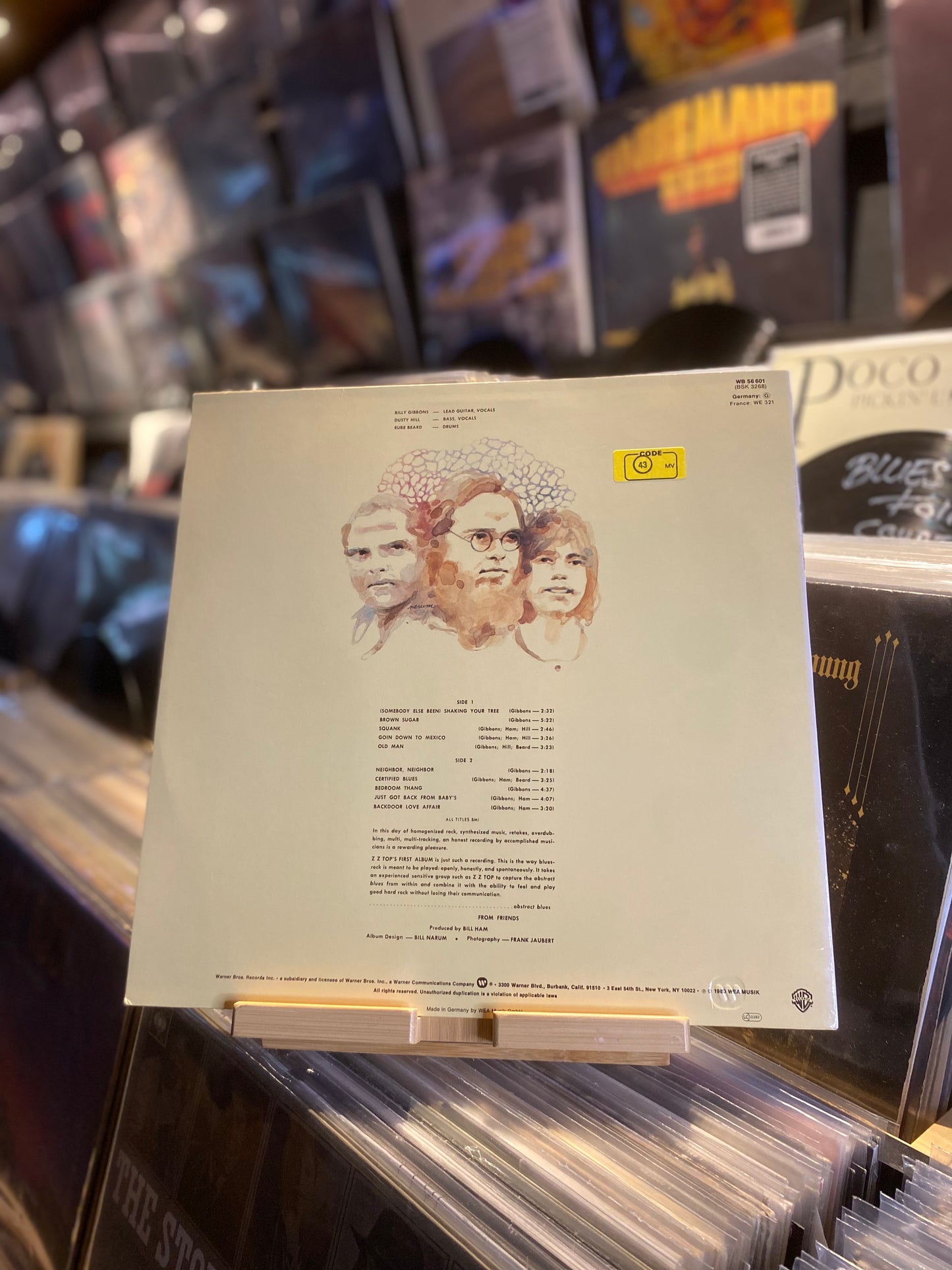 ZZ TOP – FIRST ALBUM / LP (RE EU 1983)