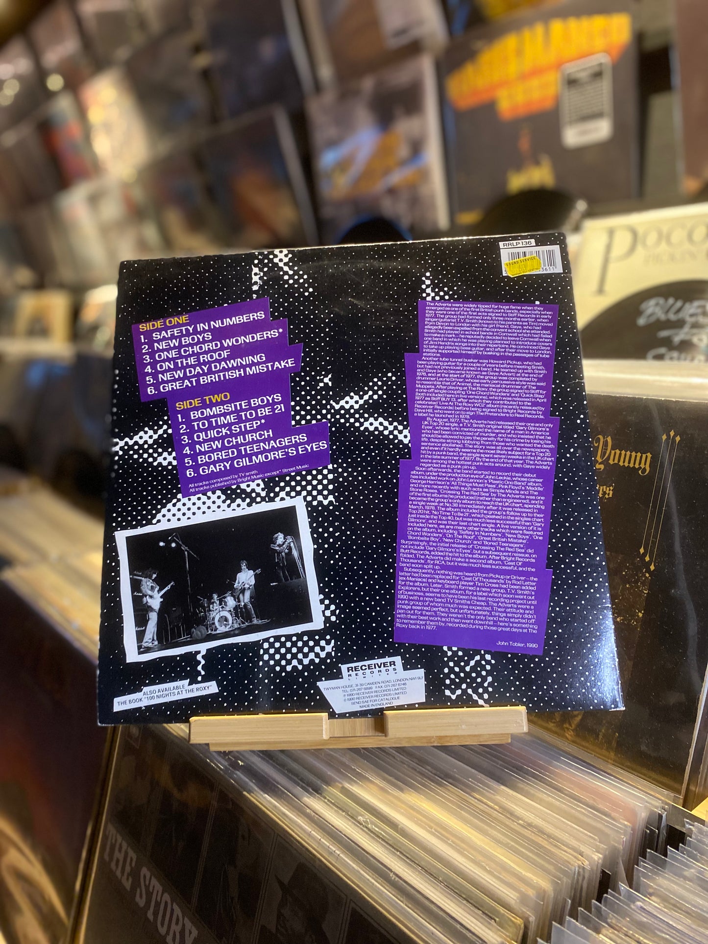 THE ADVERTS – LIVE AT THE ROXY CLUB...OG UK 1990...EX/EX