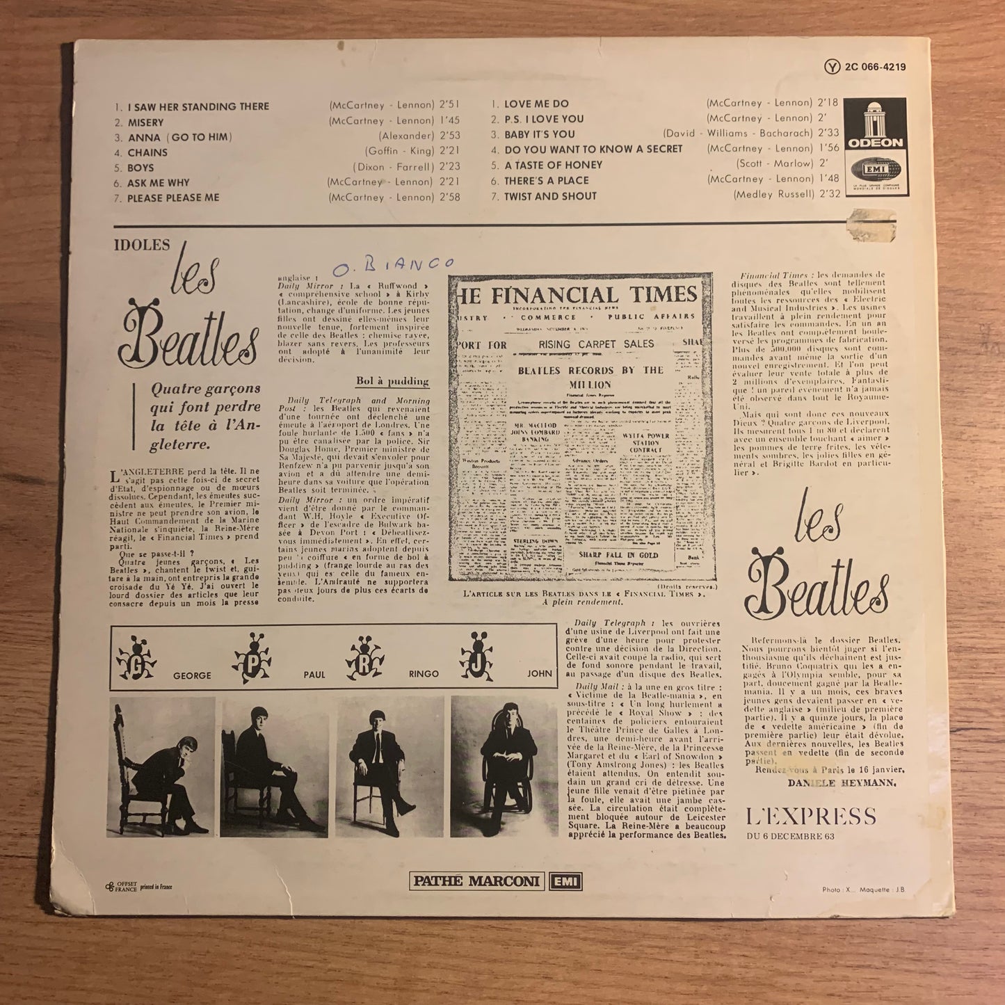 Beatles – N°1...RE FR...VG+/VG