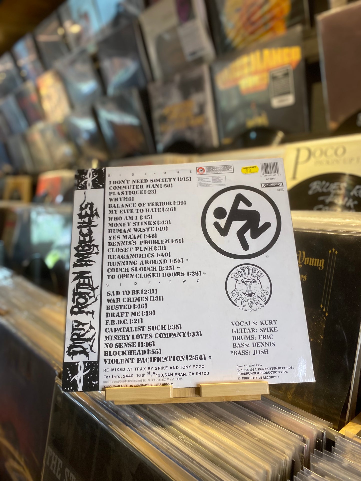 D.R.I. – DIRTY ROTTEN LP / VIOLENT PACIFICATION / (RE EU 1988)