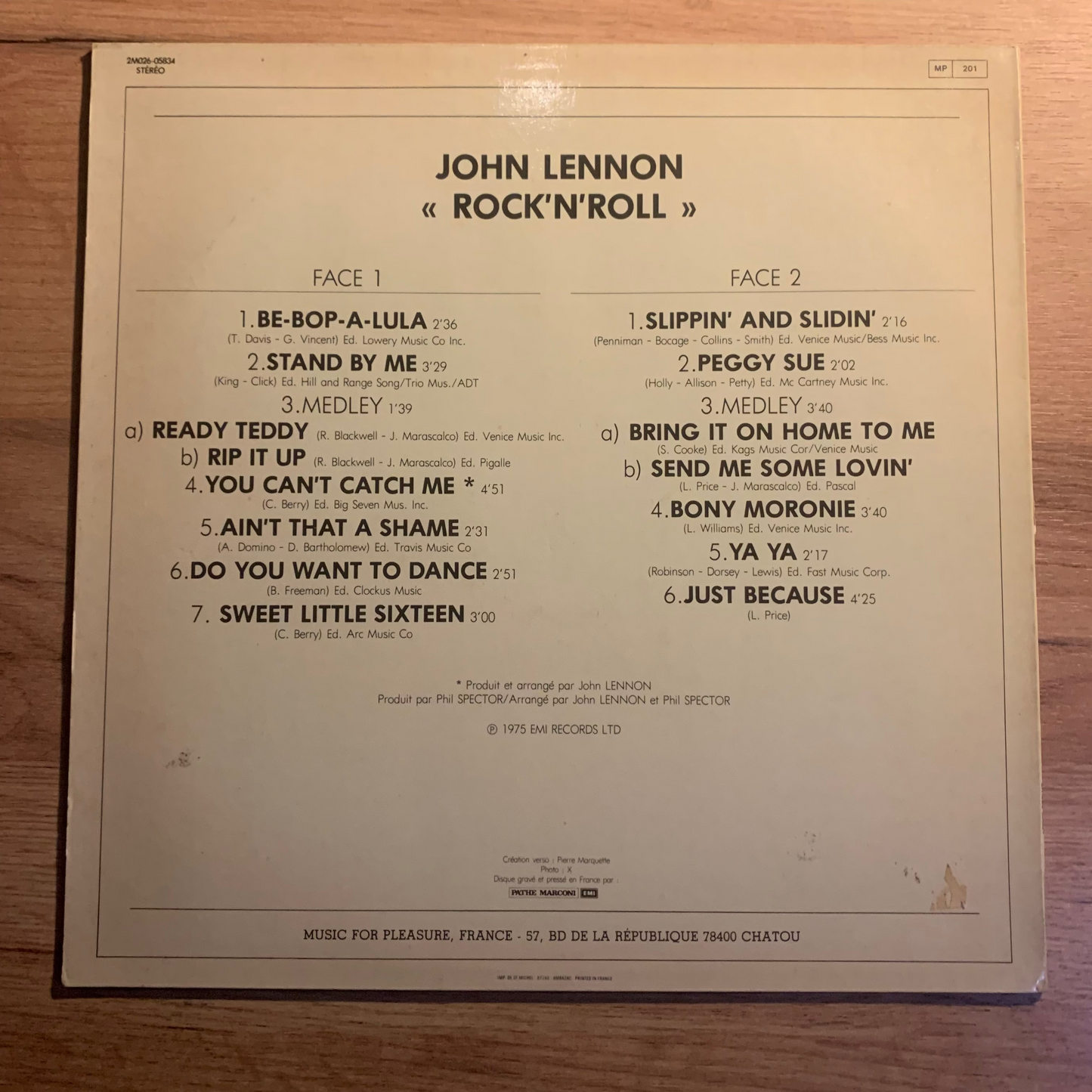 JOHN LENNON – ROCK 'N' ROLL...RE FR 1981...VG+/VG+