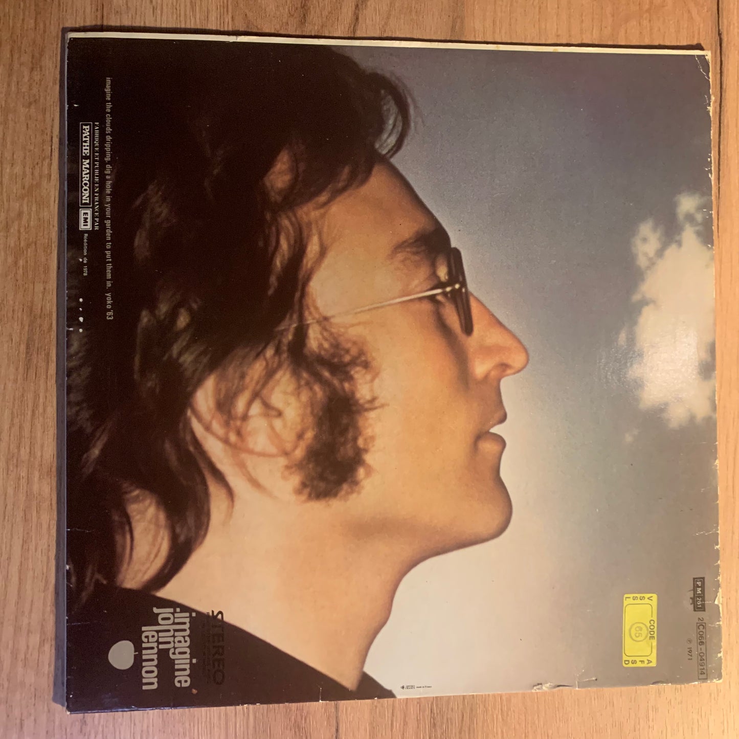 JOHN LENNON - IMAGINE...RE FR...VG+/VG+