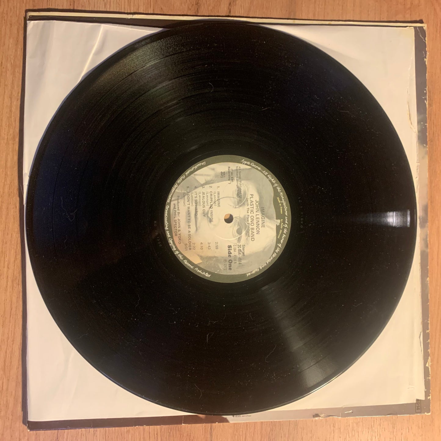 JOHN LENNON - IMAGINE...RE FR...VG+/VG+