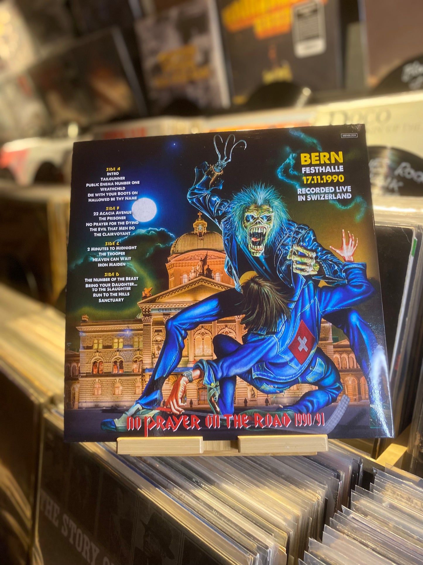 IRON MAIDEN – NO PRAYER FOR THE BEARS / Limited Edition, Unofficial  Red / White Splatter Vinyl Color (EU 2024)