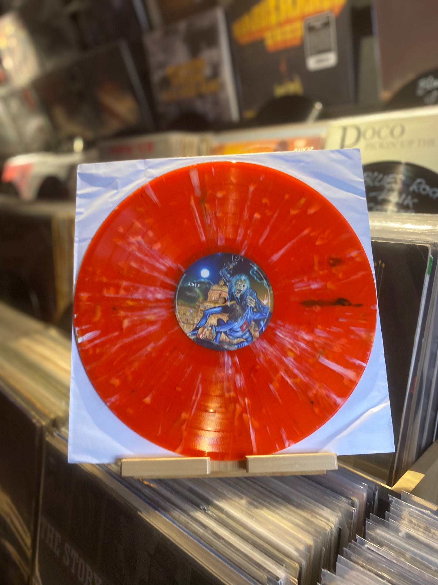 IRON MAIDEN – NO PRAYER FOR THE BEARS / Limited Edition, Unofficial  Red / White Splatter Vinyl Color (EU 2024)