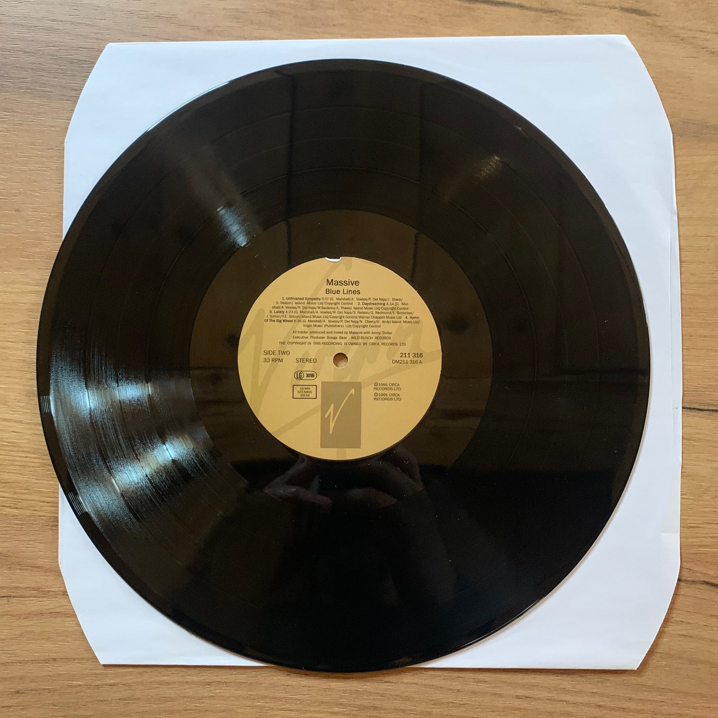 MASSIVE ATTACK – BLUE LINES...UNOFFICIAL...EX/NM