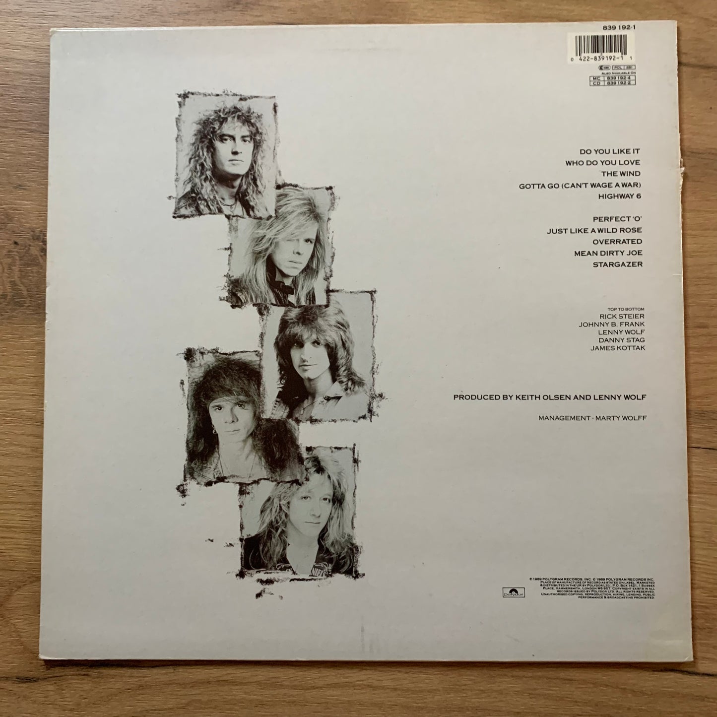 KINGDOM COME  – IN YOUR FACE...OG US 1989...VG+/EX