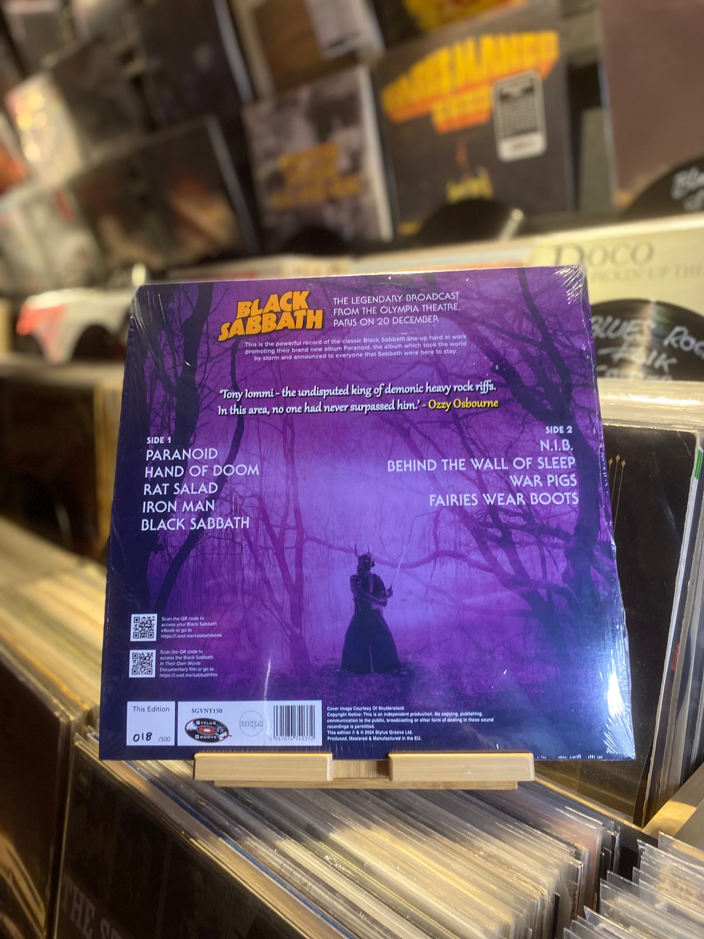 BLACK SABBATH - THE PARANOID TOUR 1970 / Unofficial Pink Color Limited 500 Copies