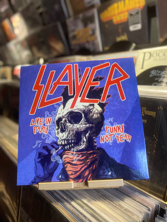SLAYER – LIVE IN PARIS - PUNKS NOT DEAD / Limited Edition  UnofficiaL white/black marbled