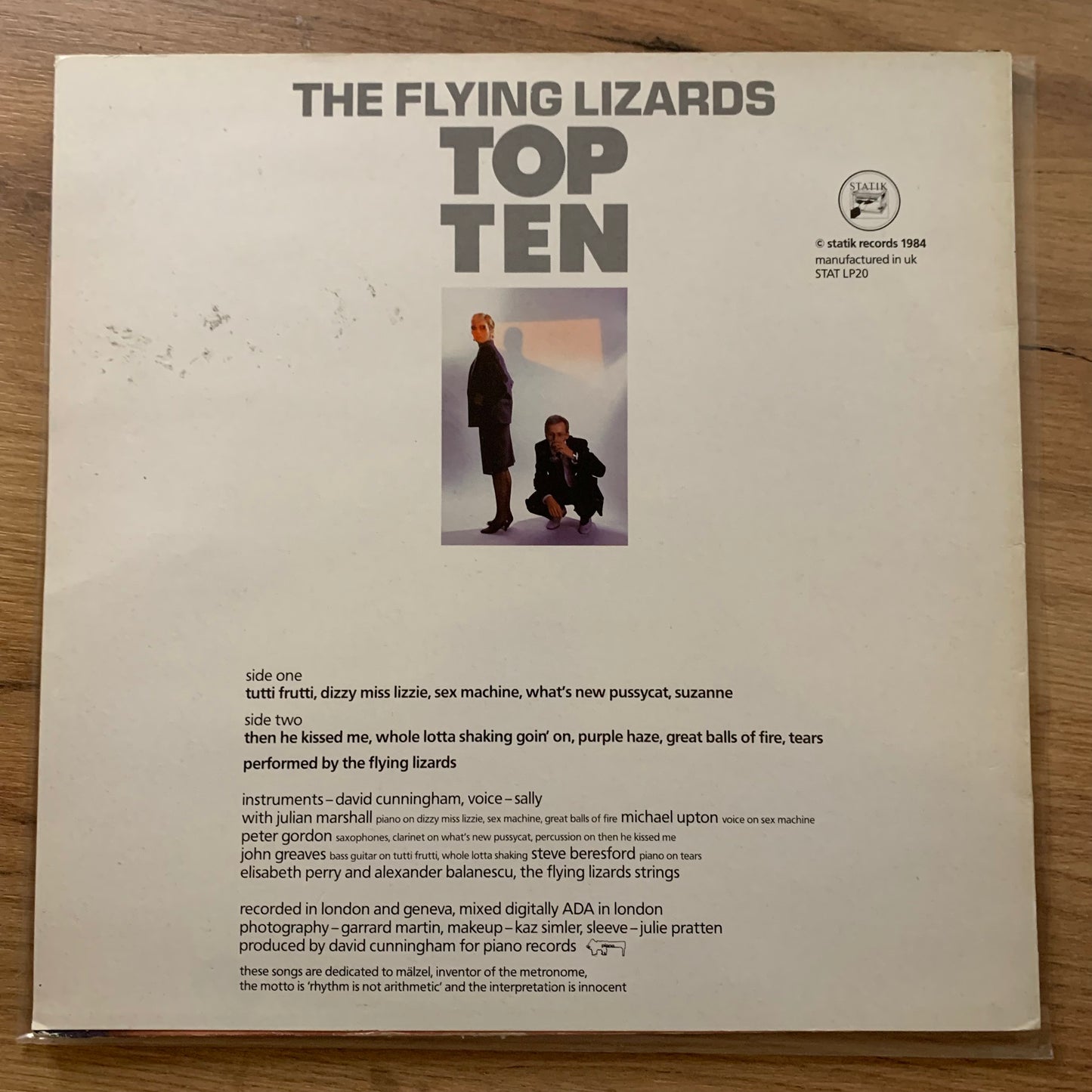 THE FLYING LIZARDS – TOP TEN...OG UK 1984...VG++/VG+