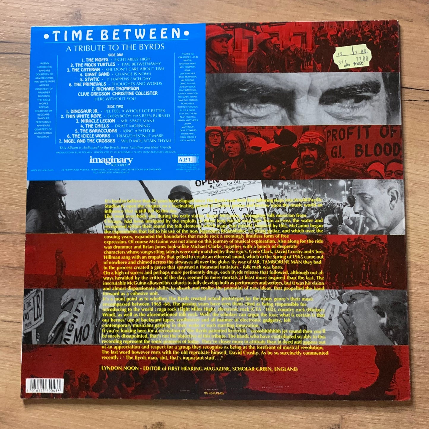 TIME BETWEEN - A TRIBUTE TO THE BYRDS...OG UK 1989...EX/EX
