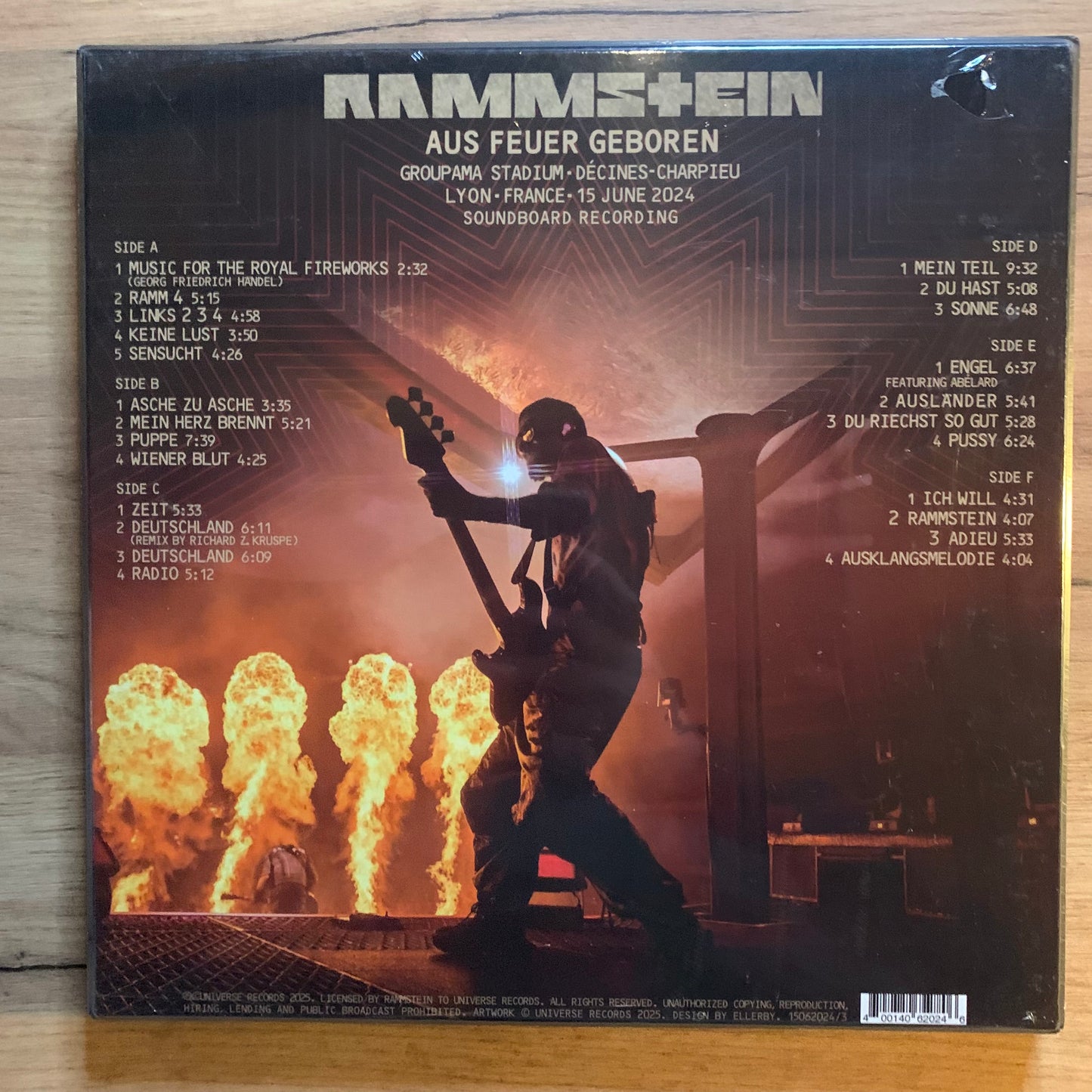 RAMMSTEIN – AUS FEUER GEBOREN...BOOT EU 2025...SEALED...200 COPY