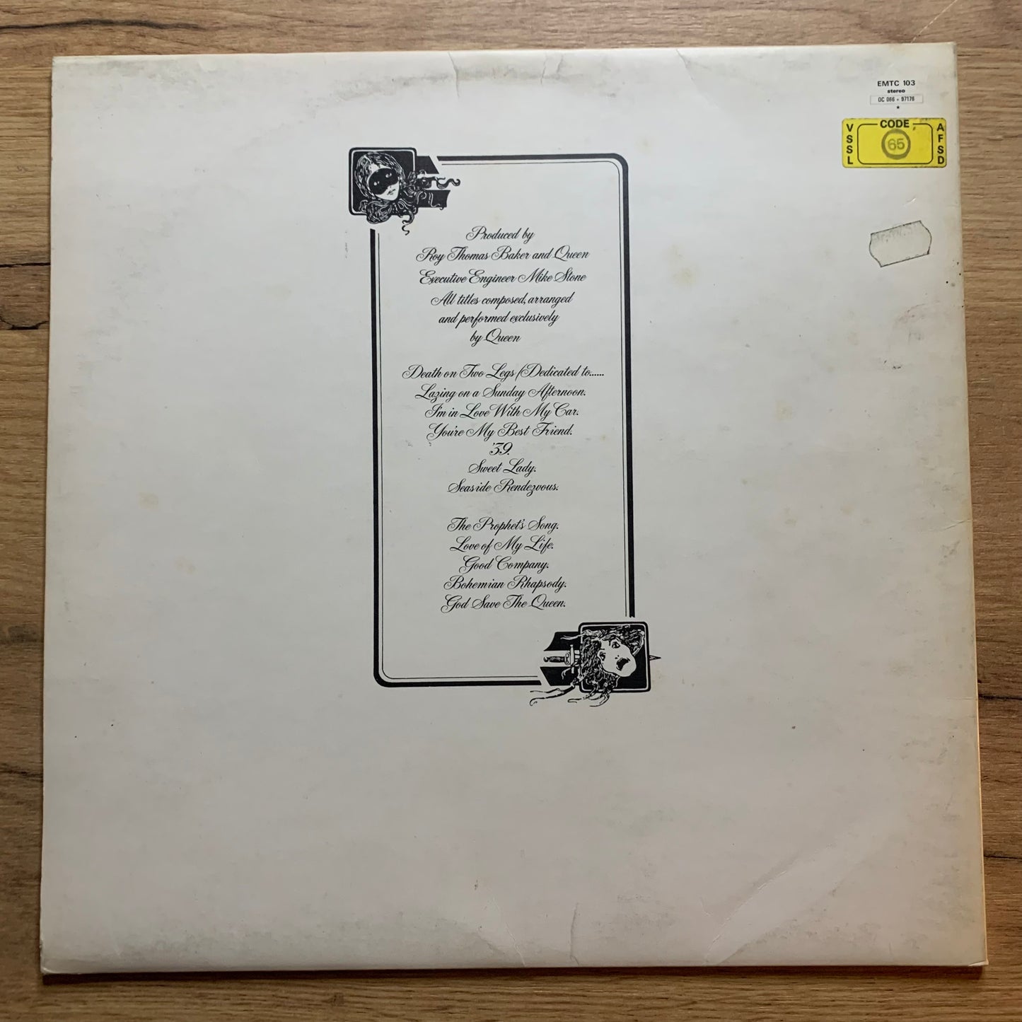 QUEEN - A NIGHT AT THE OPERA...OG UK 1975...VG+/VG+