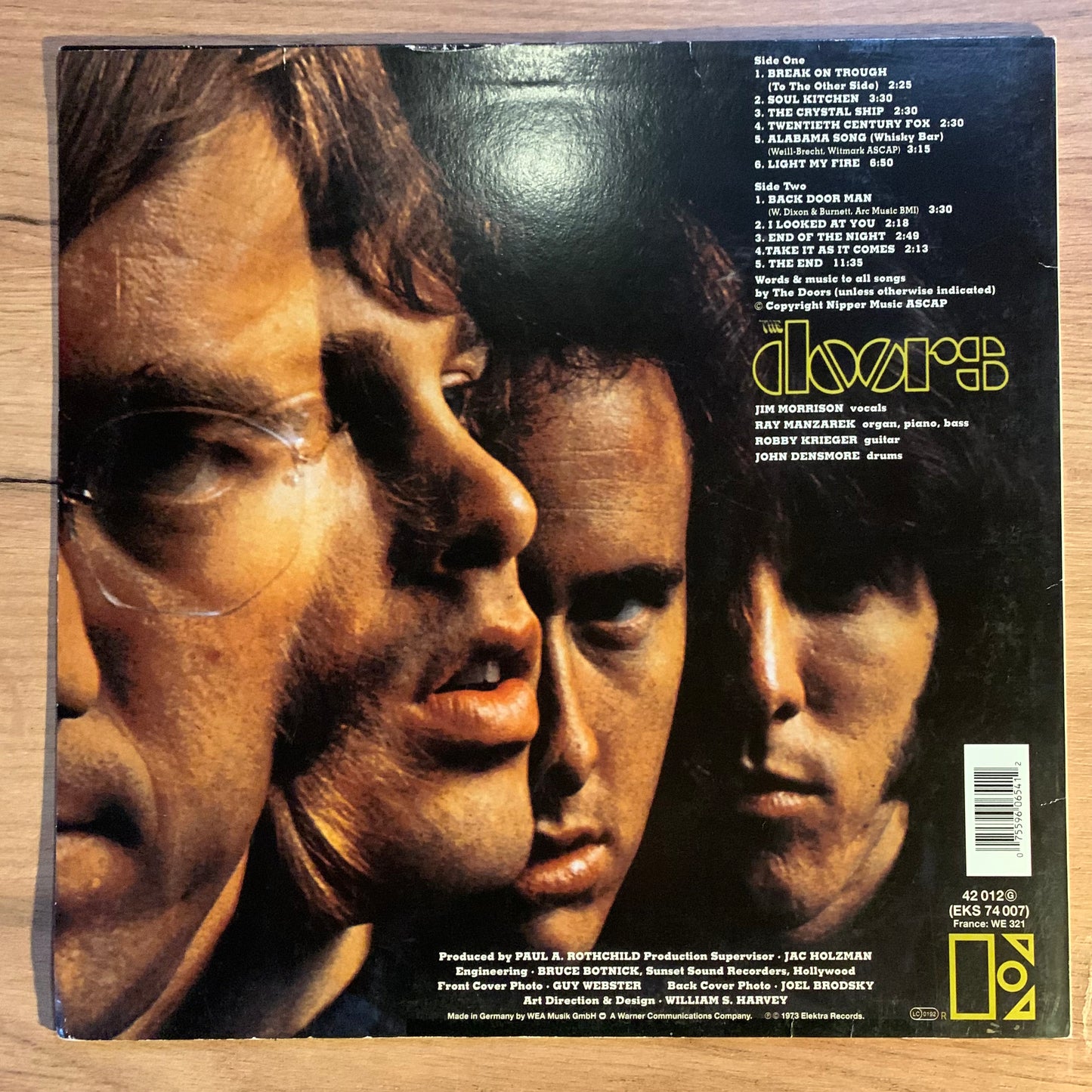 THE DOORS - THE DOORS...RE EU...EX/ VG+