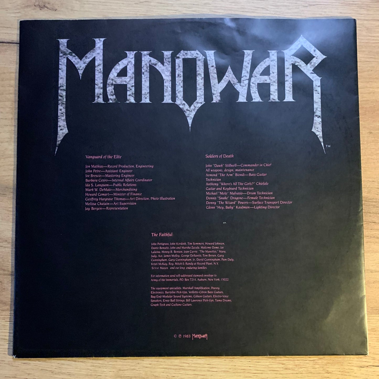 MANOWAR - INTO GLORY RIDE...OG UK 1983...VG+/VG