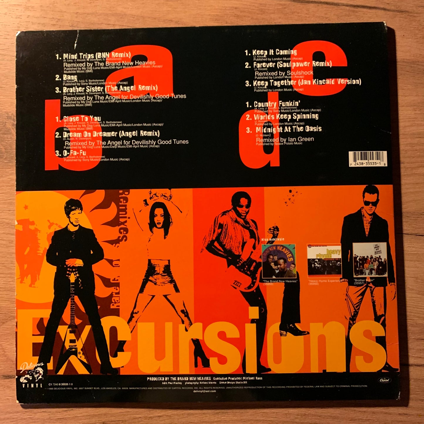 THE BRAND NEW HEAVIES - EXCURSIONS...OG US 1995...VG+/VG+