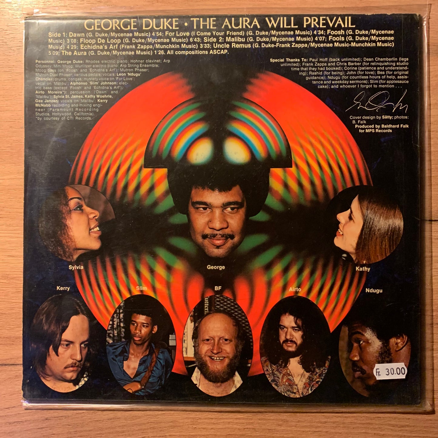 GEORGE DUKE - THE AURA WILL PREVAIL...OG GER 1975...VG/VG+