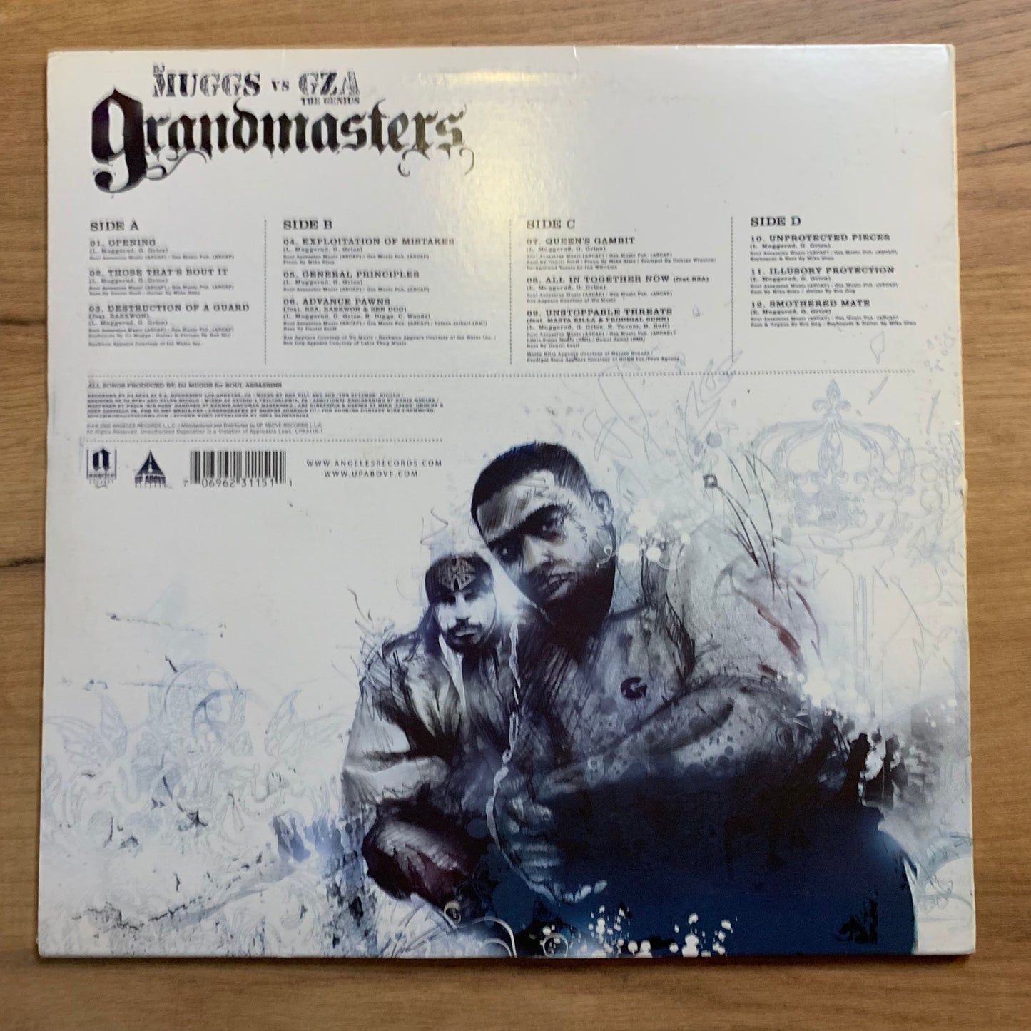 DJ Muggs vs. GZA  – Grandmasters...OG US 2005...VG+/VG++
