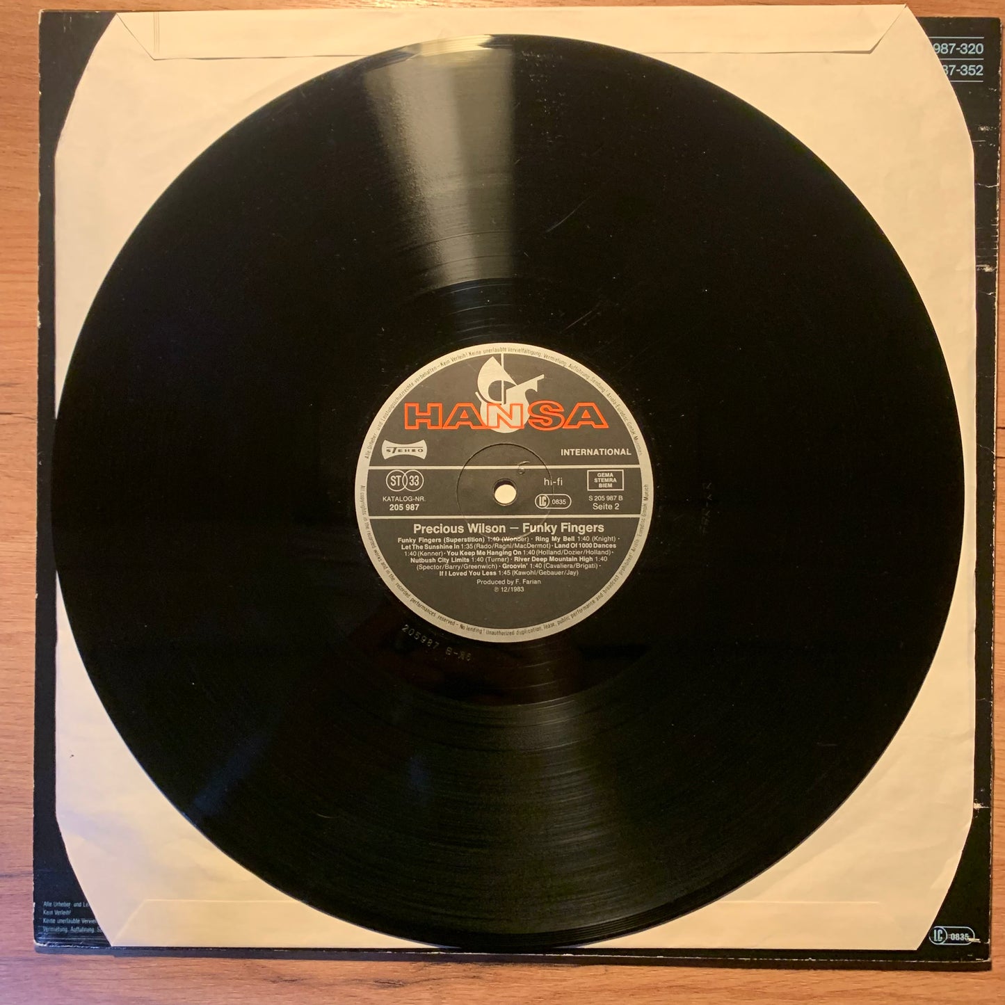 Precious Wilson – Funky Fingers..OG EU 1983...VG+/VG+