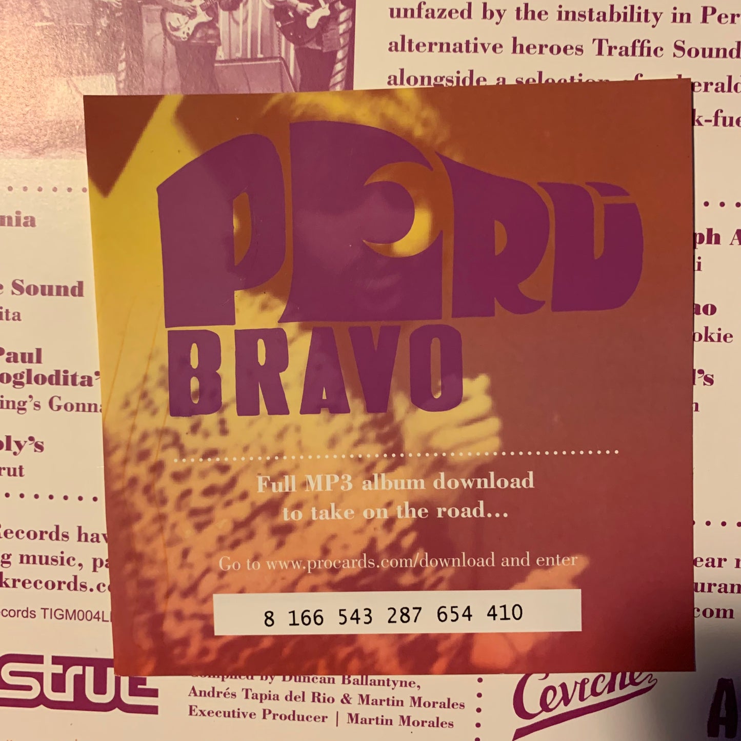 Peru Bravo...COMPIL UK 2014....VG+/VG+