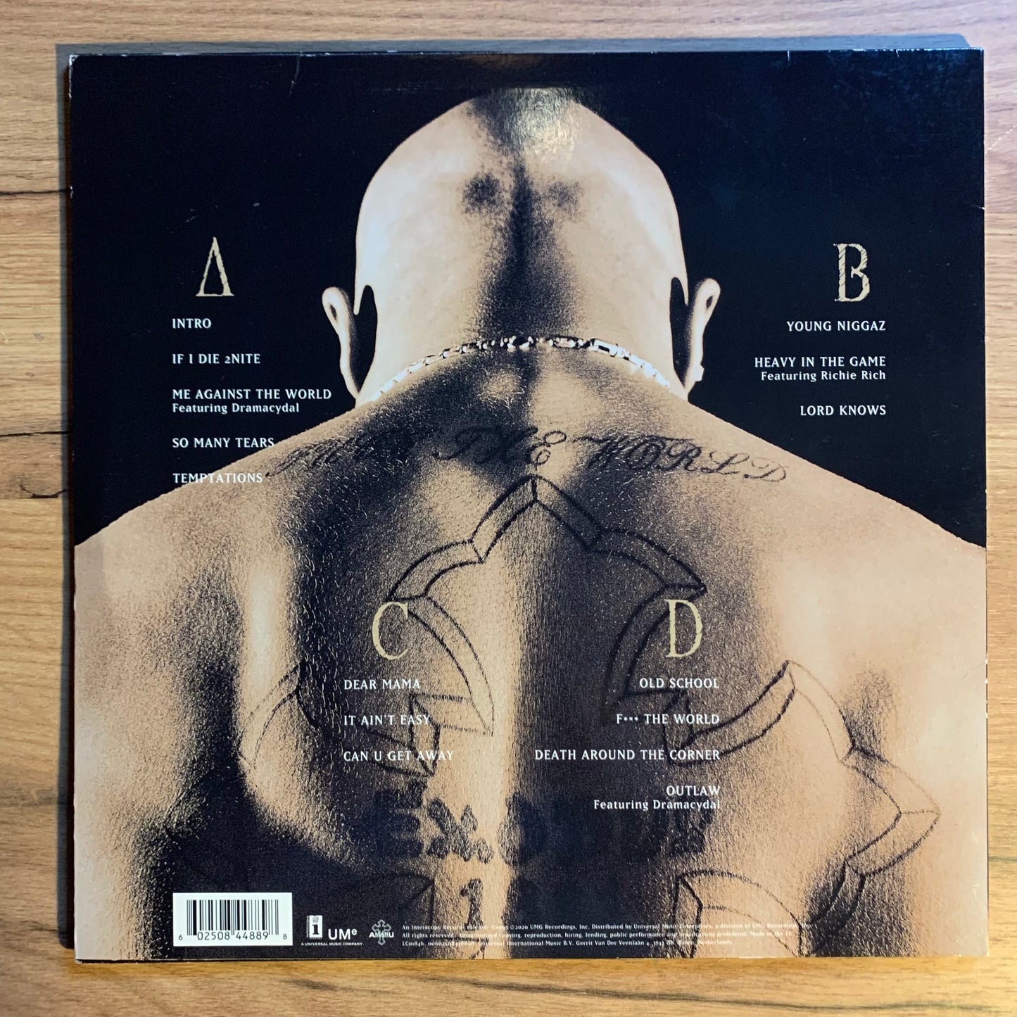 2Pac – Me Against The World...RE EU 2020...VG+/EX