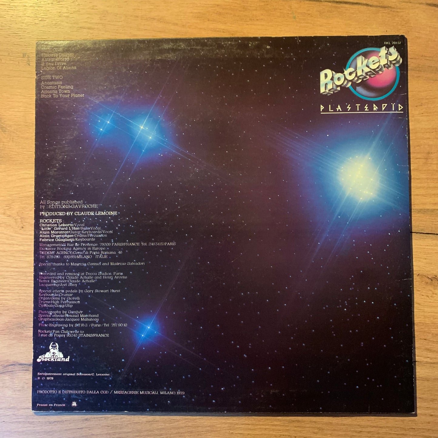 Rockets – Plasteroïd...OG ITA 1979...VG+/VG+