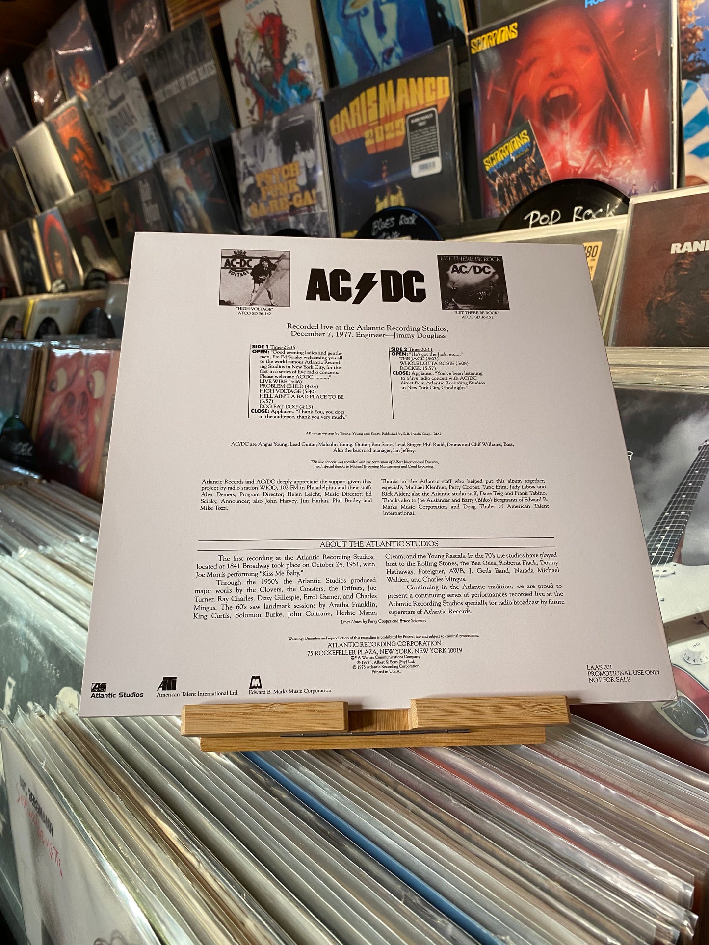 AC/DC - LIVE FROM THE ATLANTIC STUDIO...BOOT US 2018 NM/NM