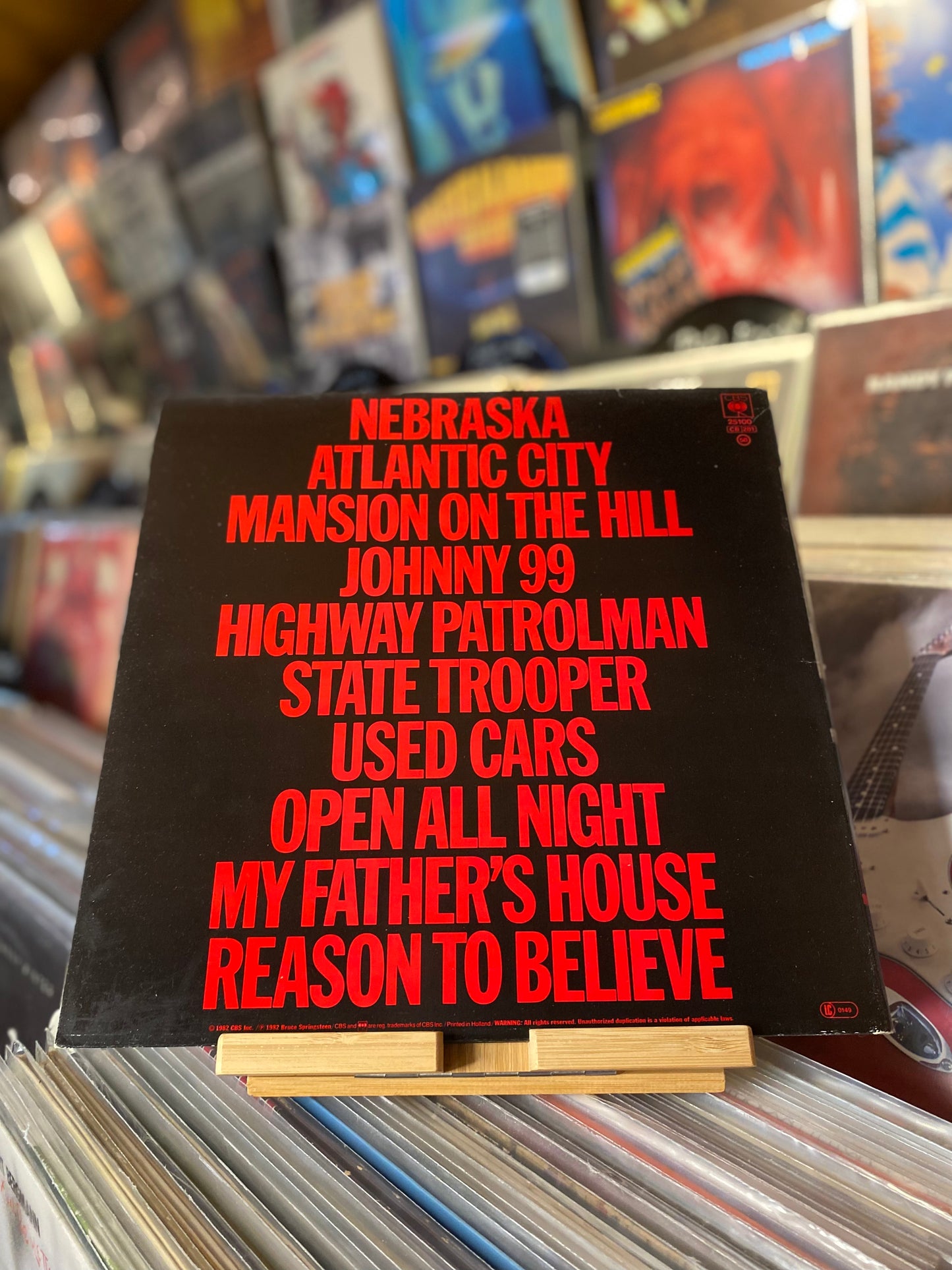 BRUCE SPRINGSTEEN - NEBRASKA / LP, ALBUM, RP, GAT (1982)