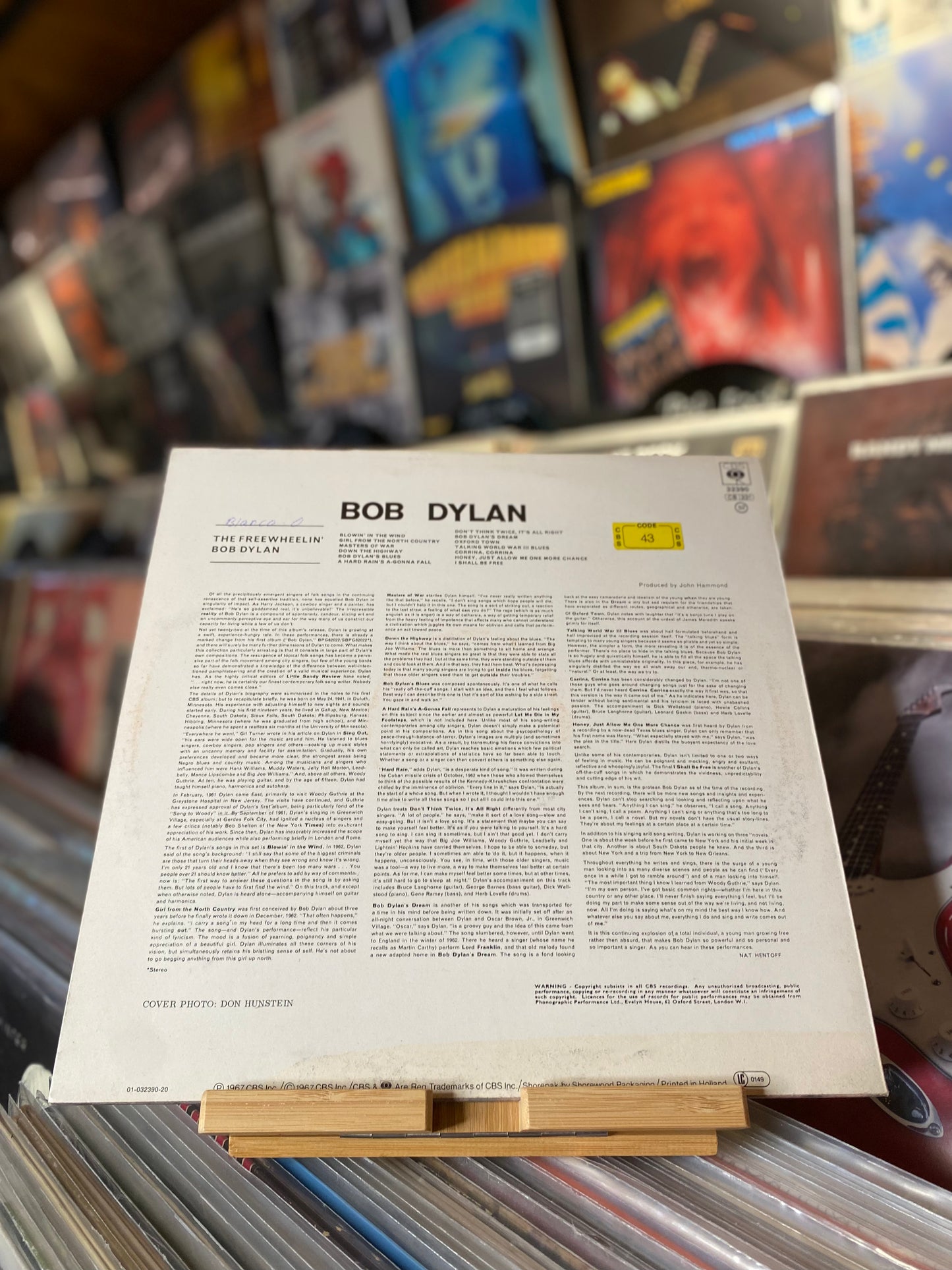 BOB DYLAN - THE FREEWHEELIN' BOB DYLAN / LP, ALBUM, RE  EU (1985)