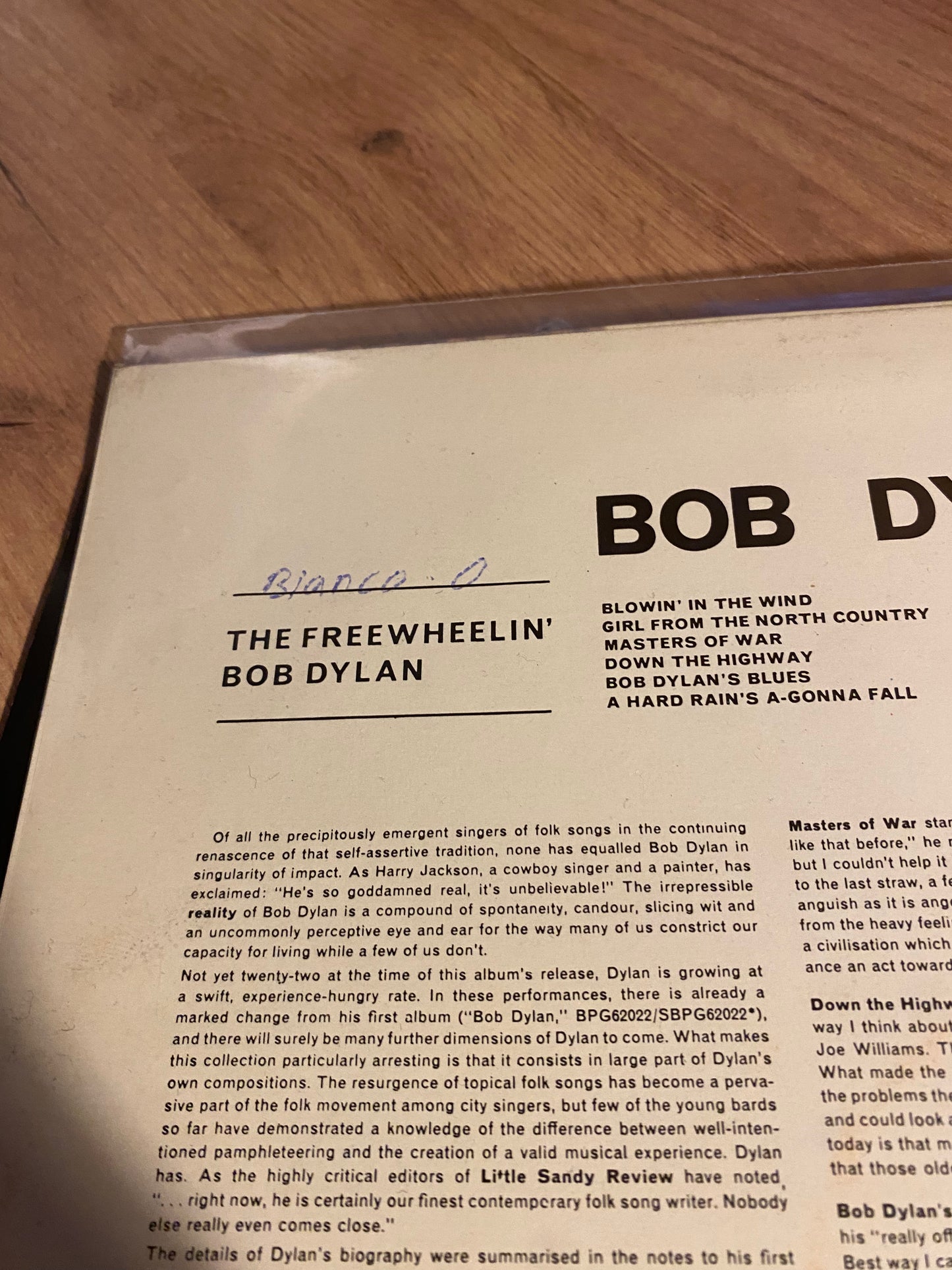 BOB DYLAN - THE FREEWHEELIN' BOB DYLAN / LP, ALBUM, RE  EU (1985)