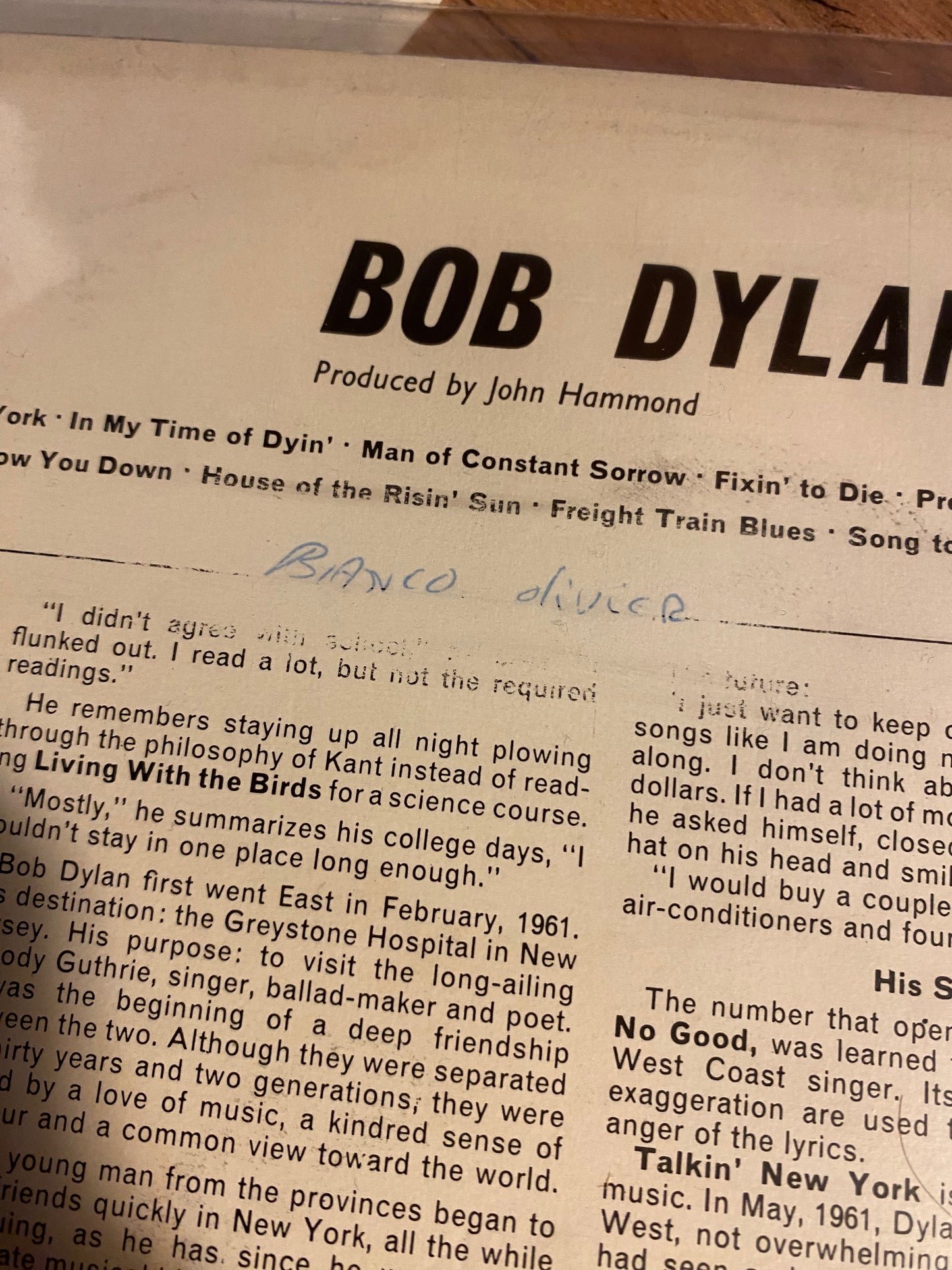 BOB DYLAN - BOB DYLAN / LP, ALBUM, RE (1982)