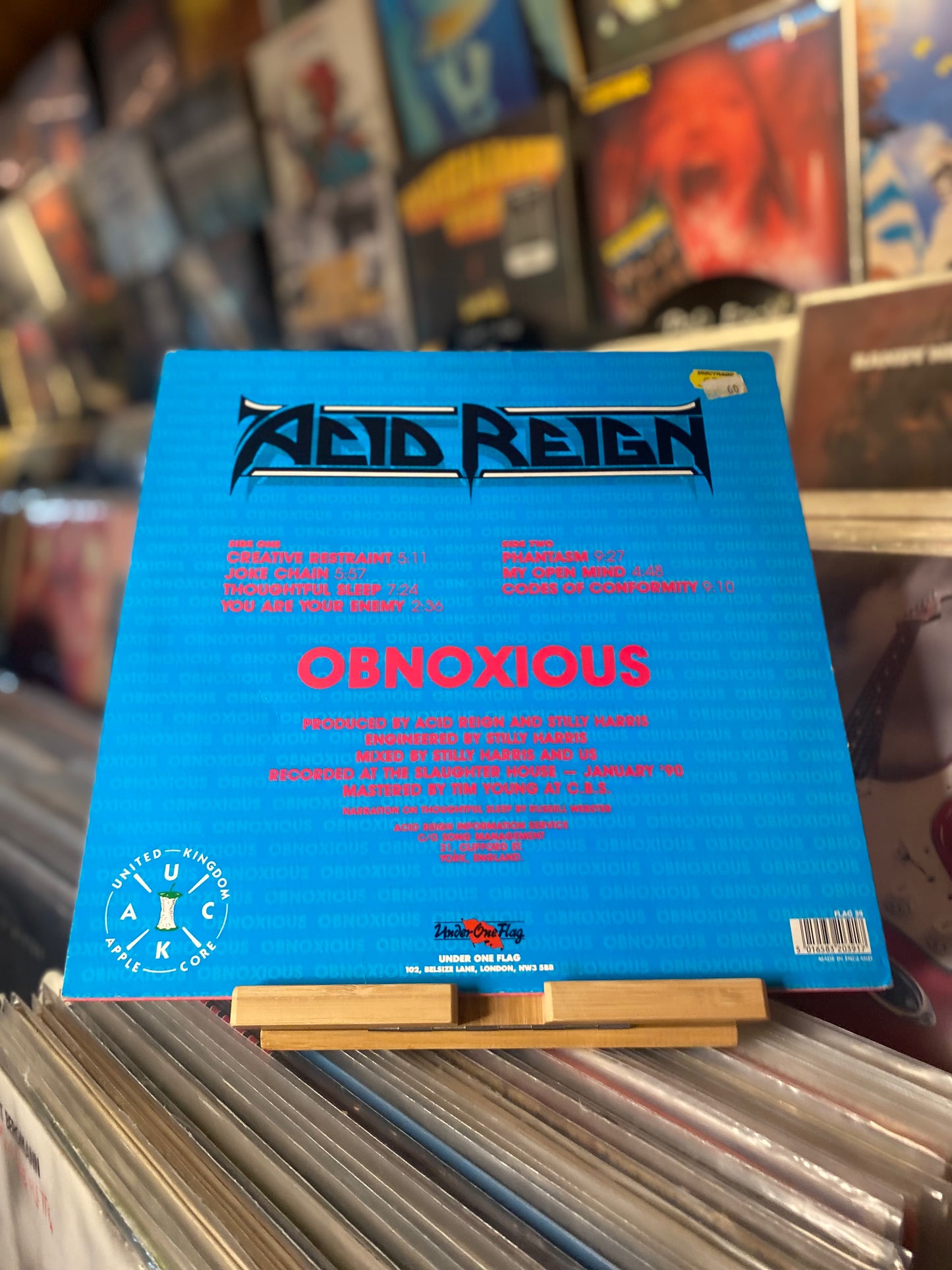 ACID REIGN - OBNOXIOUS...OG UK 1990...VG+/VG+